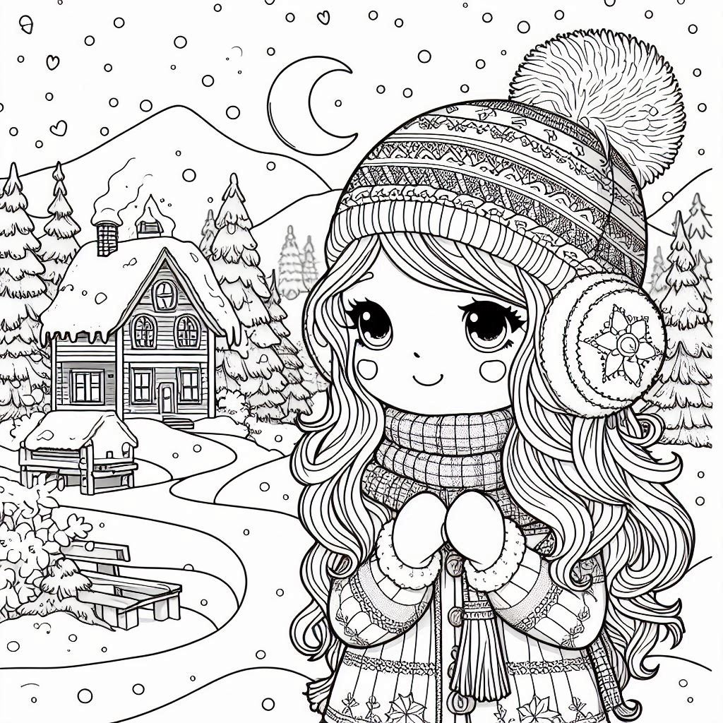 Desenhos de inverno para colorir (5)