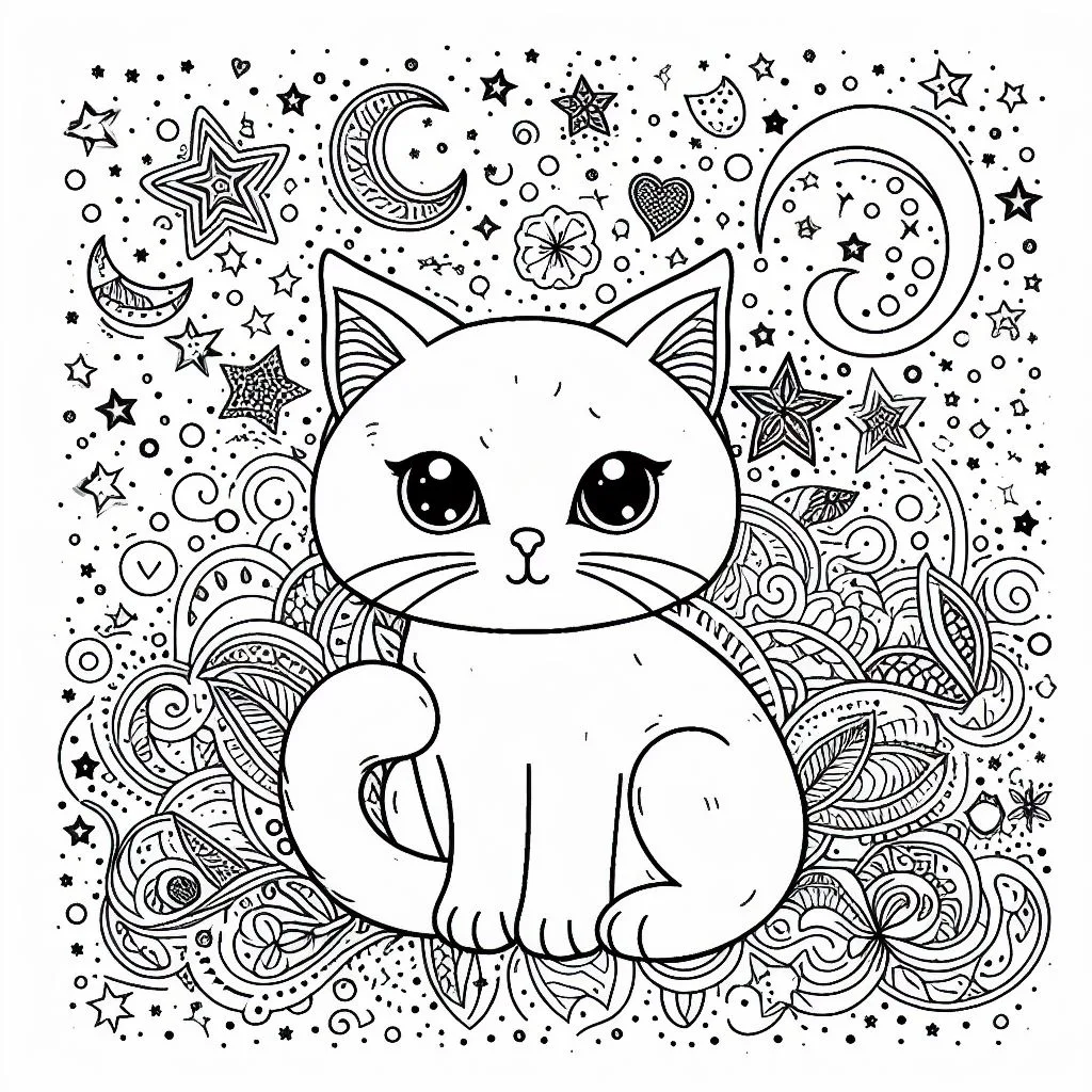 Gato para colorir (2)