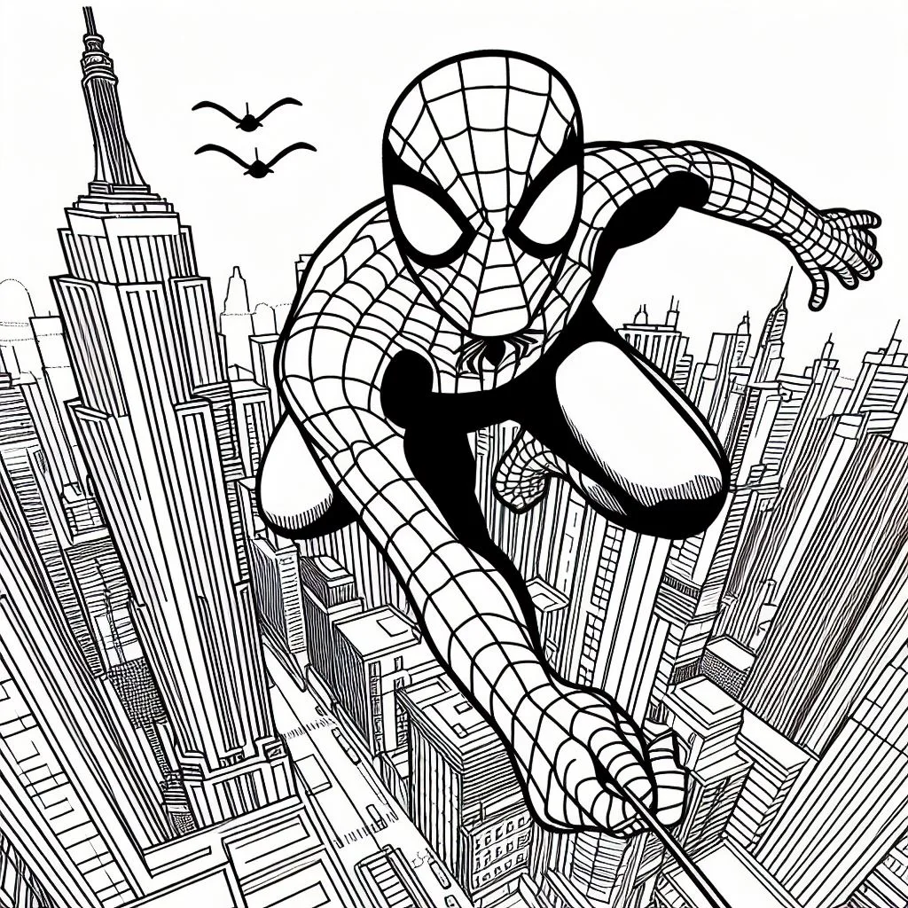 Homem Aranha para colorir (18)