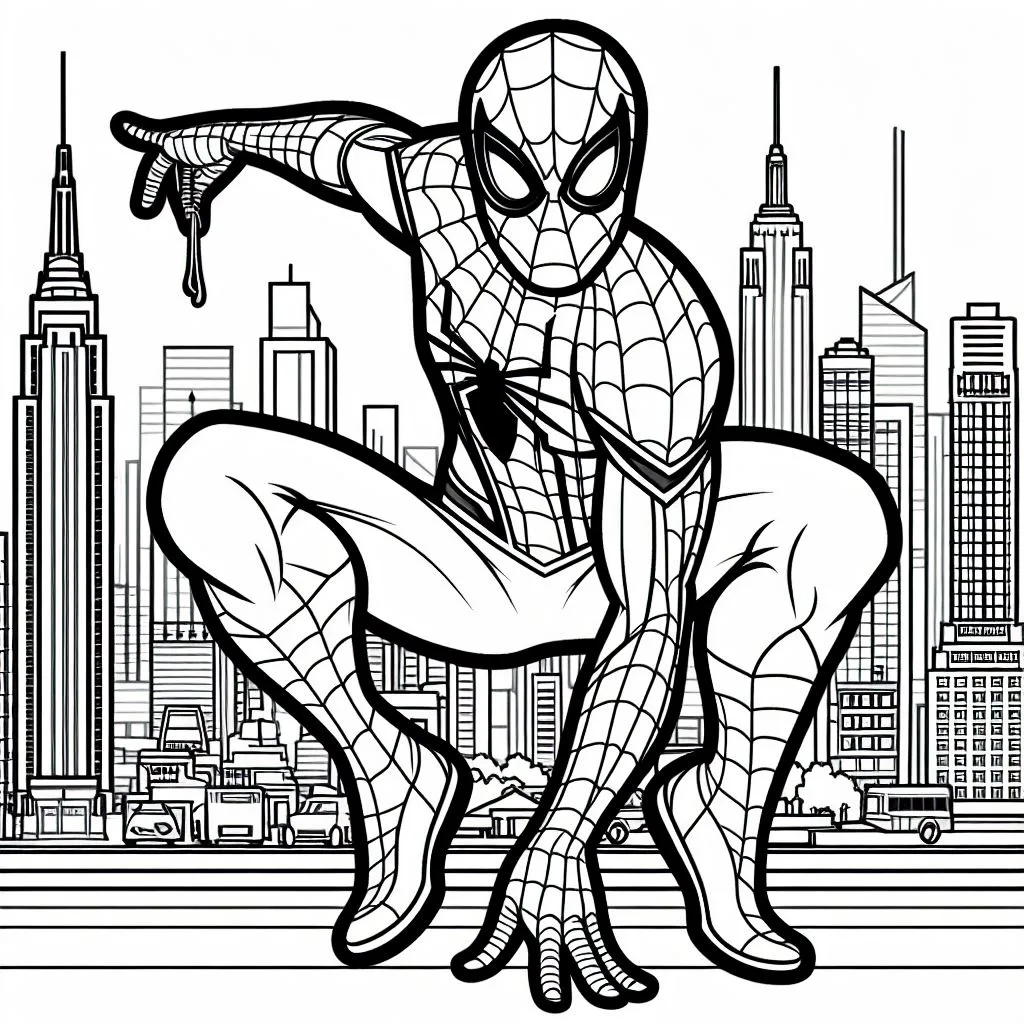 Homem Aranha para colorir (2)