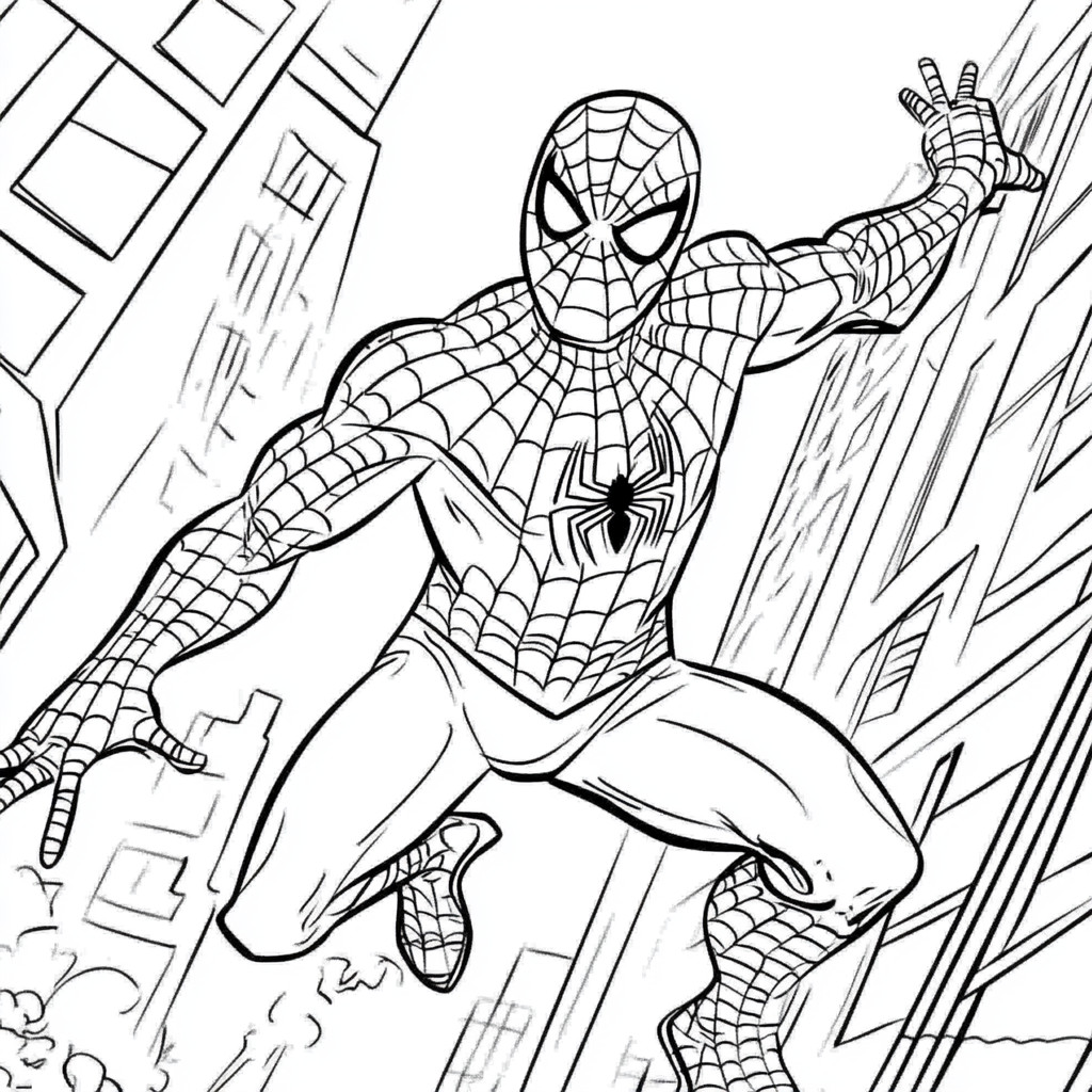 Homem Aranha para colorir (6)