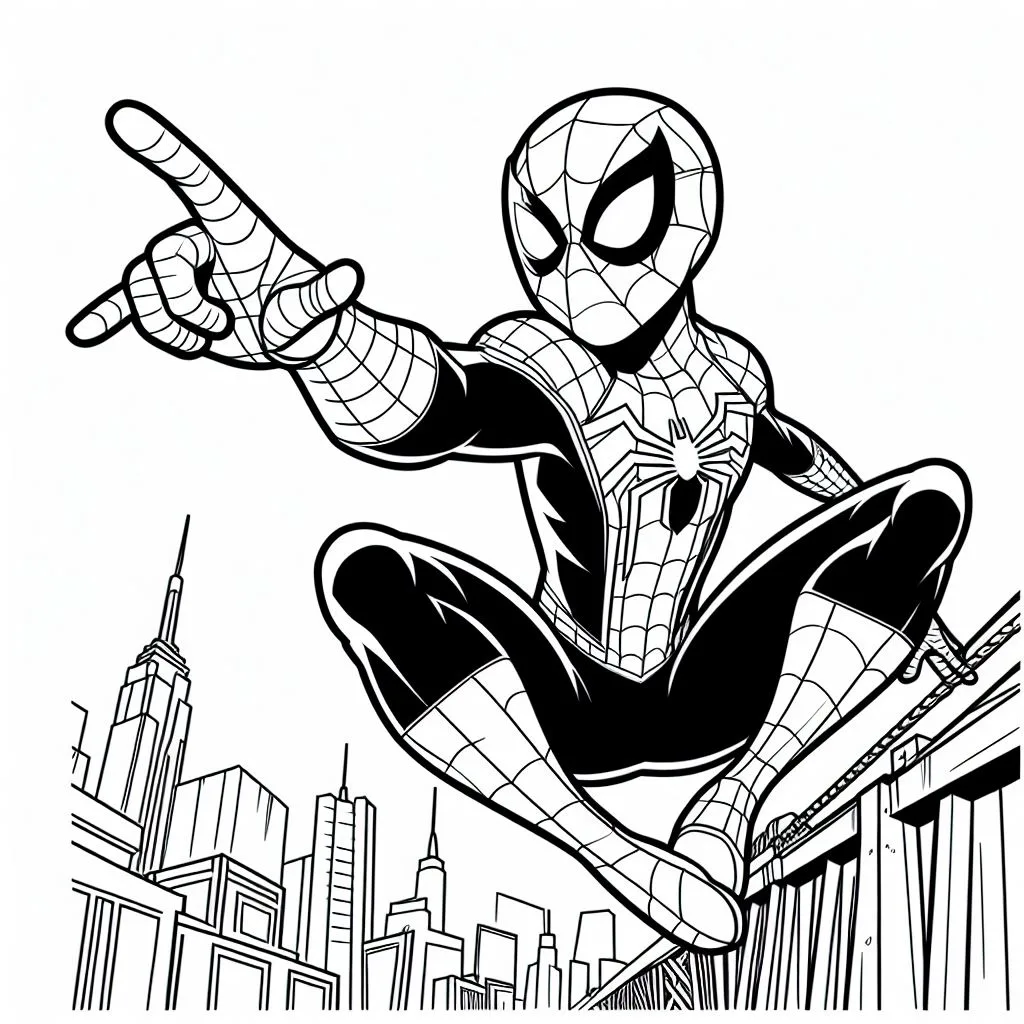 Homem Aranha para colorir (6)