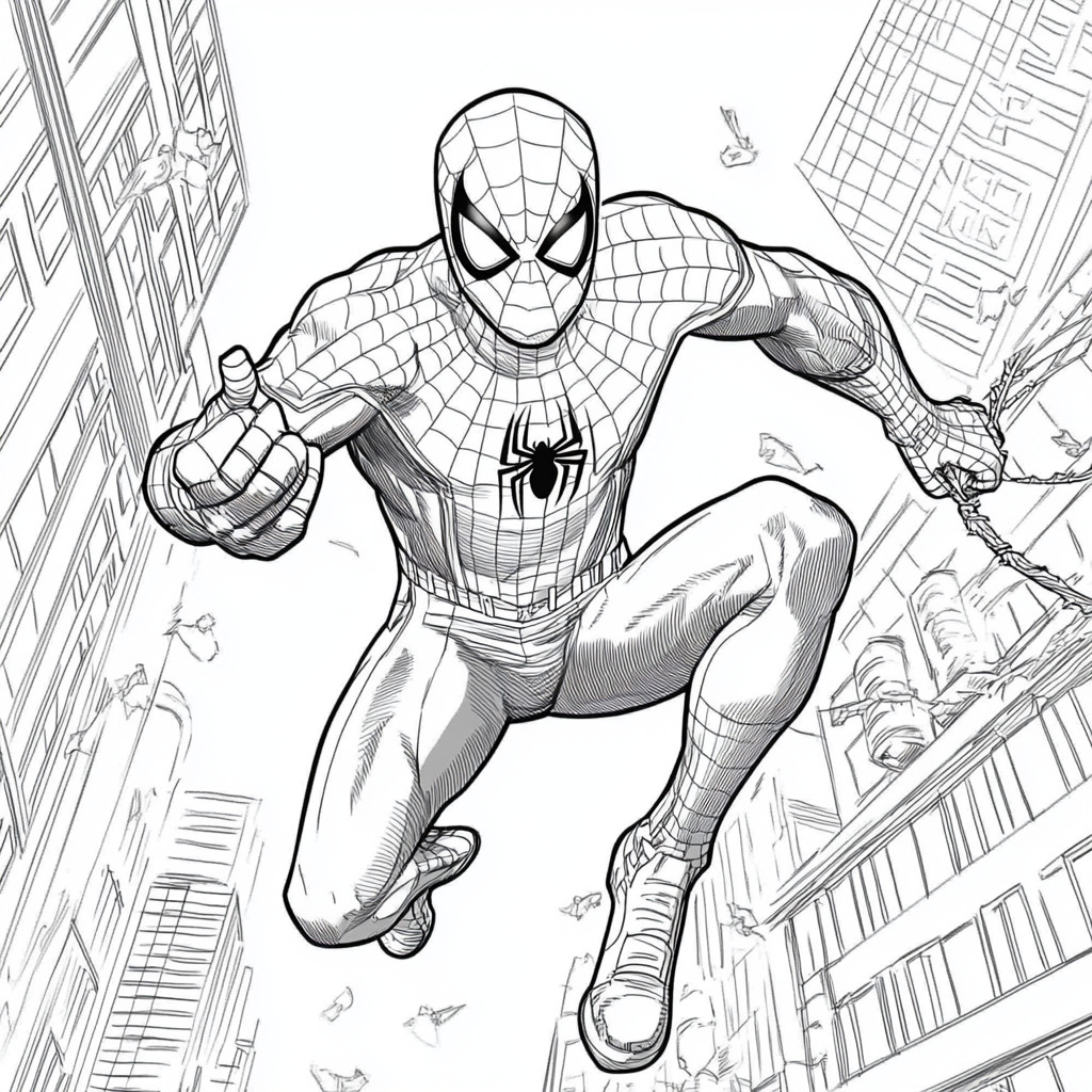 Homem Aranha para colorir (8)