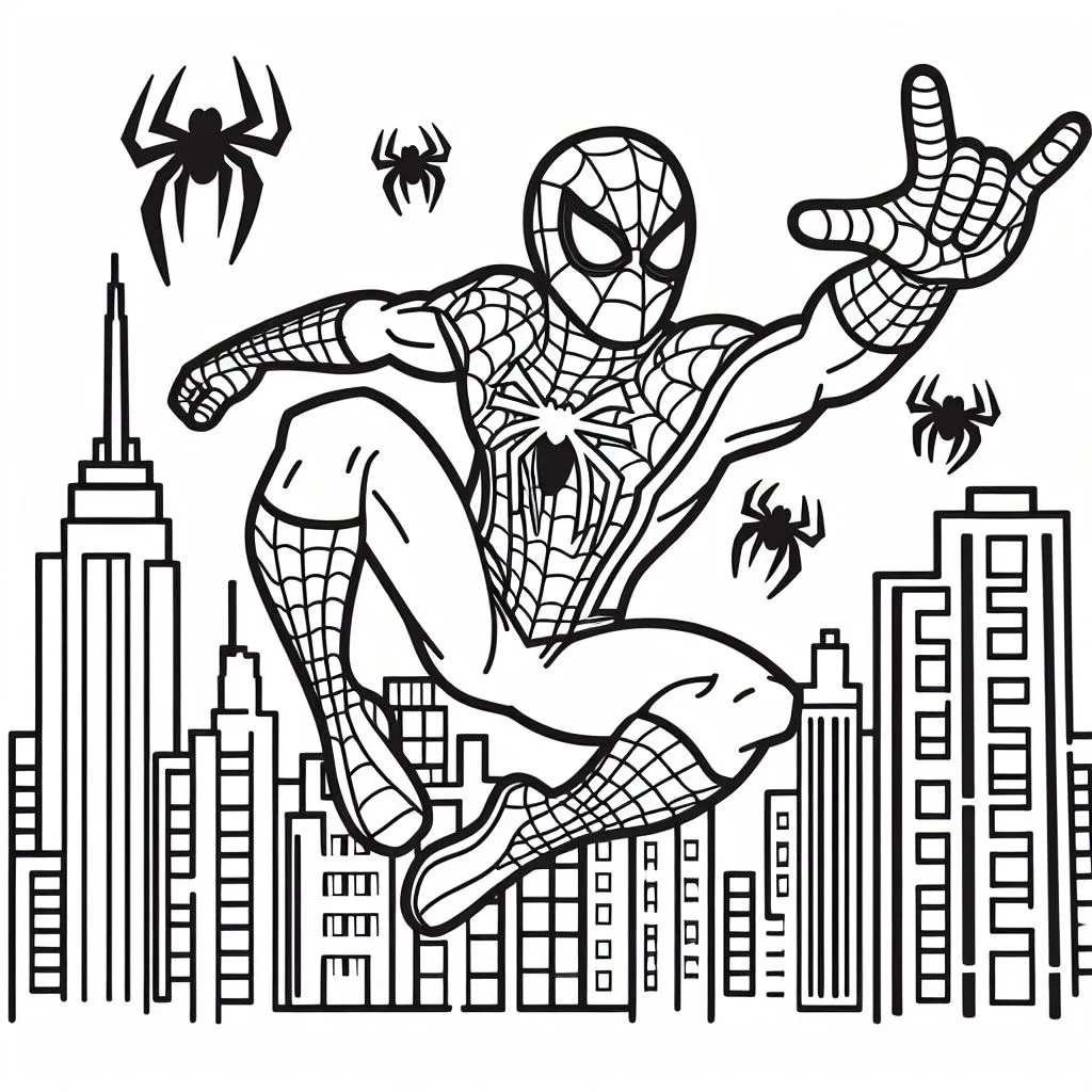 Homem Aranha para colorir (8)