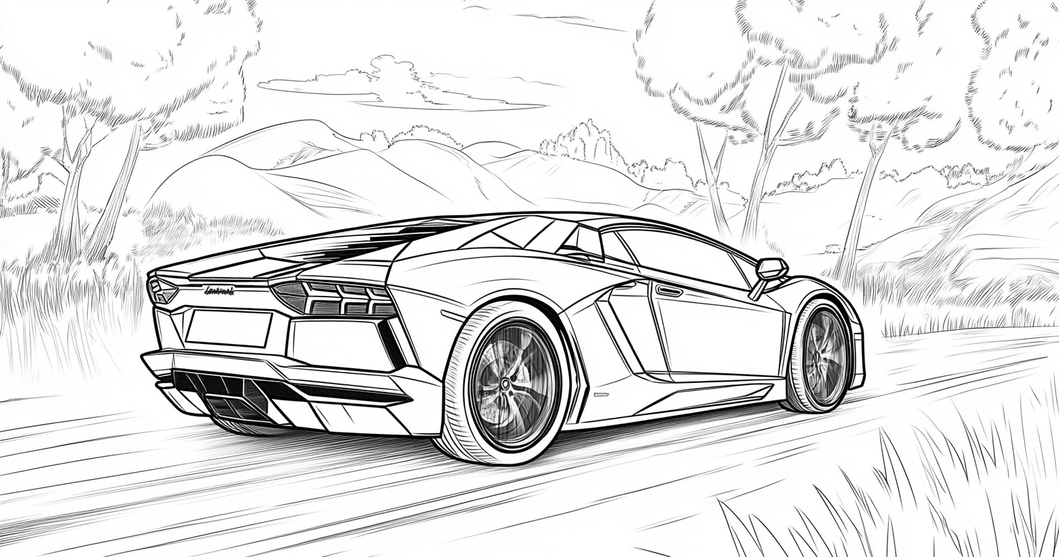 Lamborghini para colorir (7)