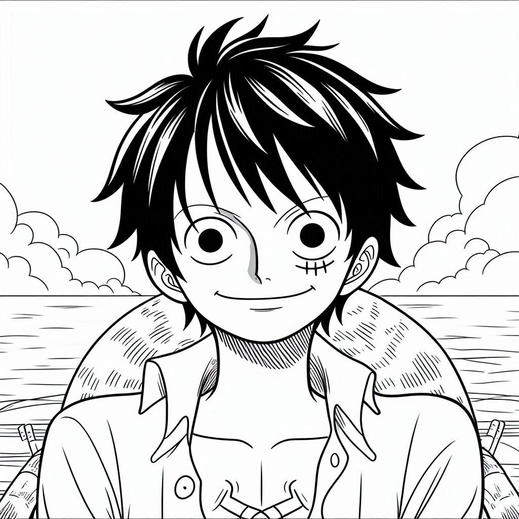 Luffy para colorir (1)