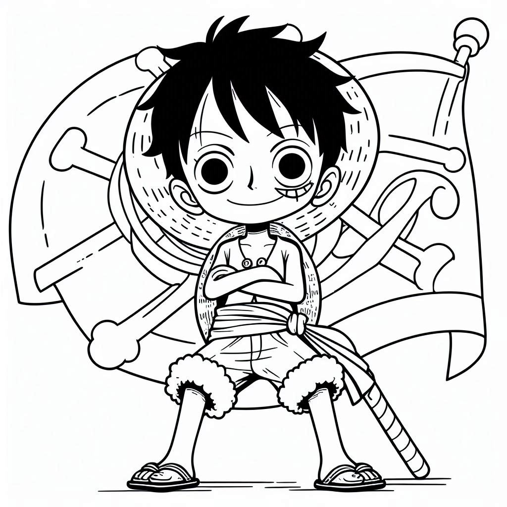 Luffy para colorir (2)