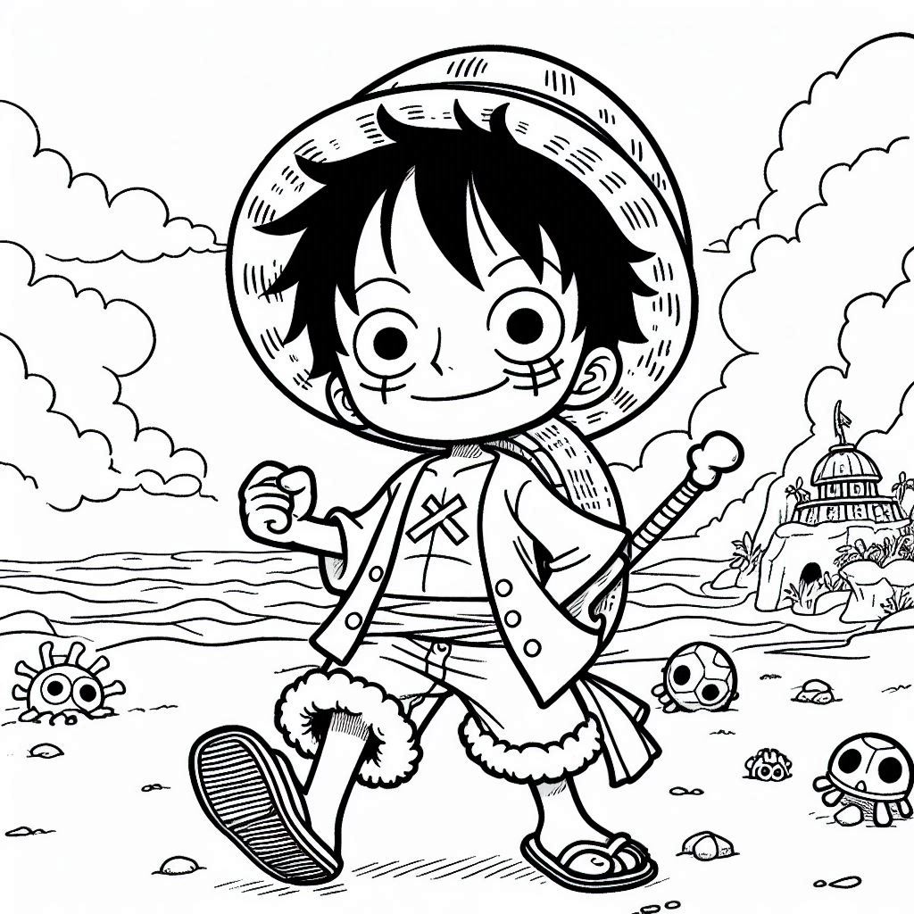 Luffy para colorir (4)