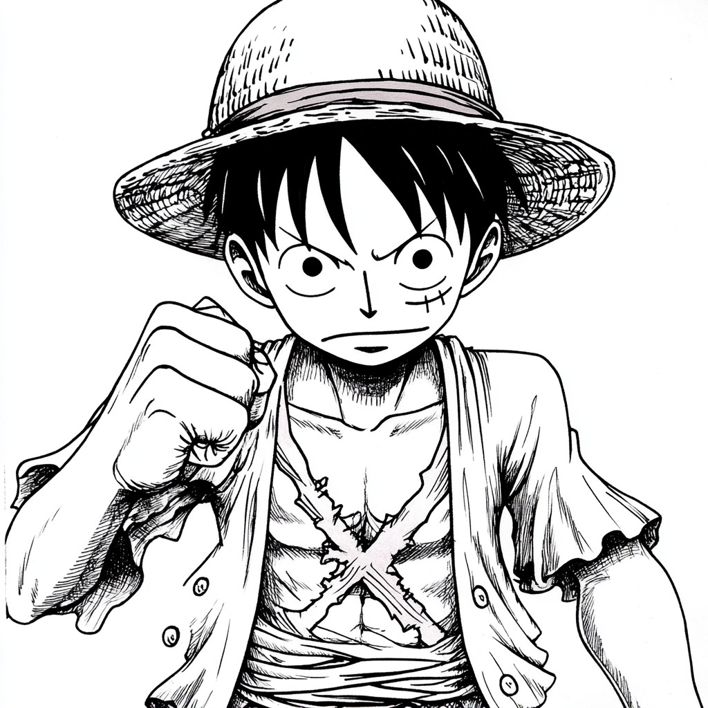 Luffy para colorir (7)