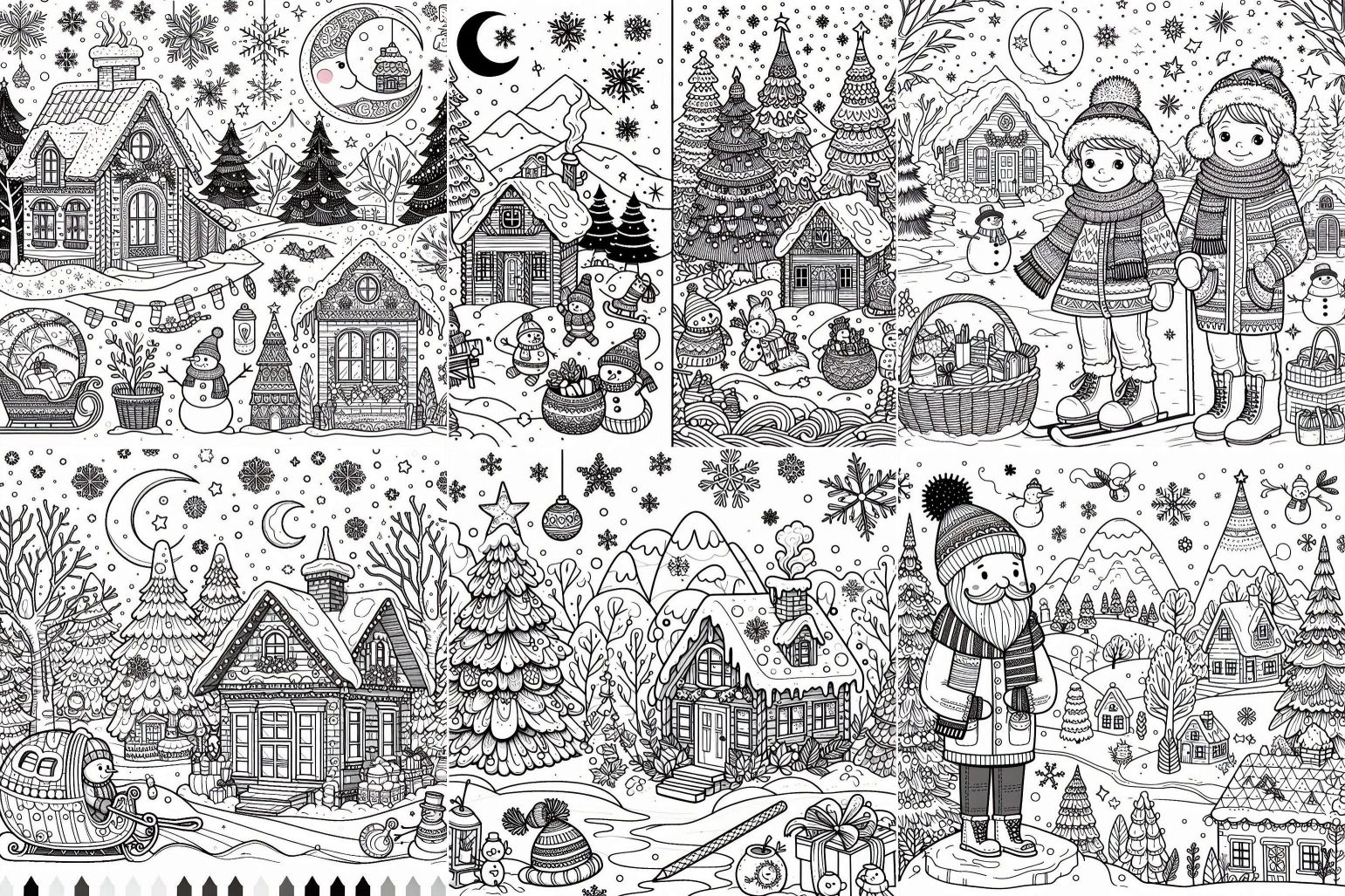 Desenhos de inverno para colorir