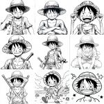 colorir Luffy para colorir