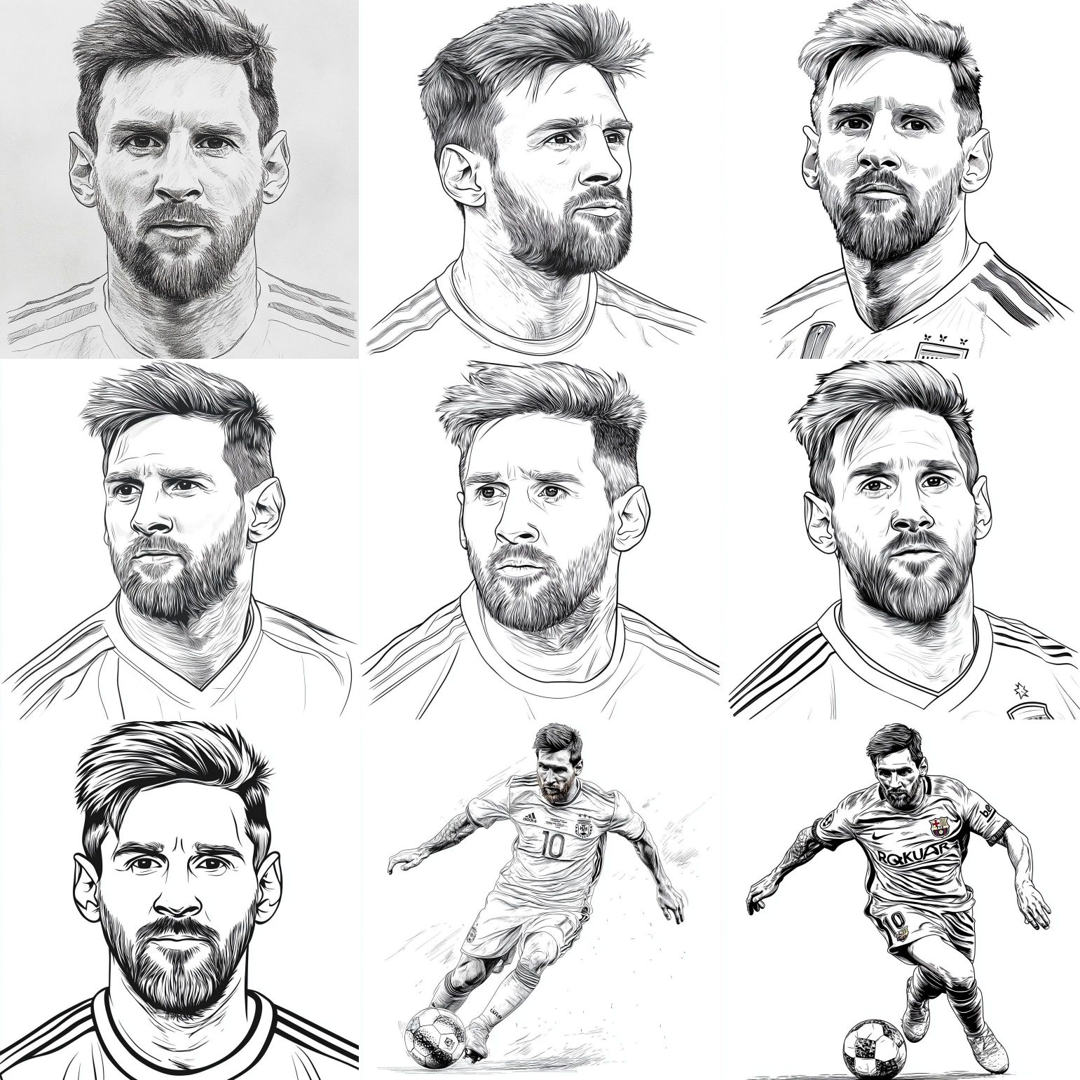 Messi para colorir