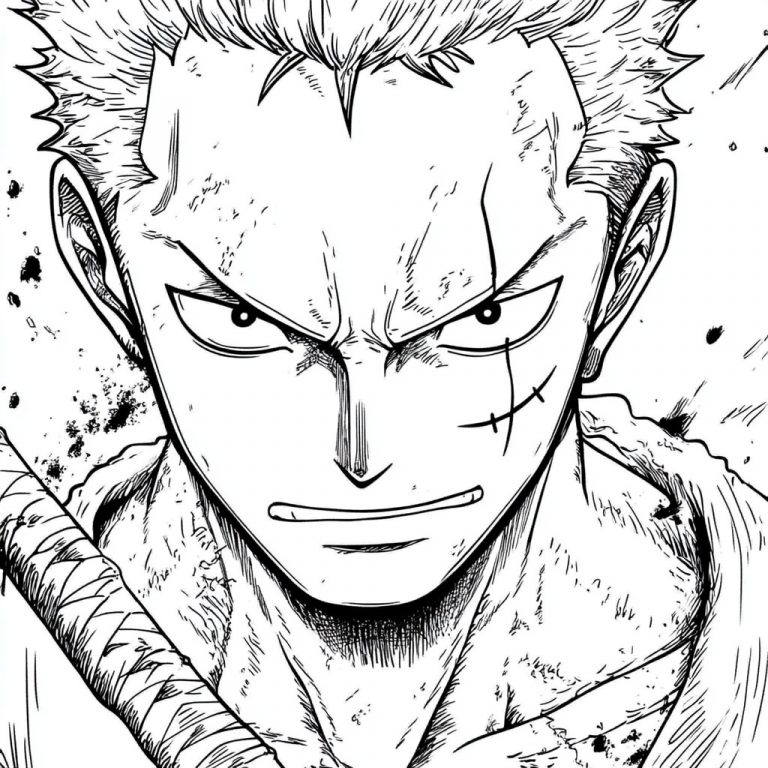 Desenho Zoro One Piece para colorir