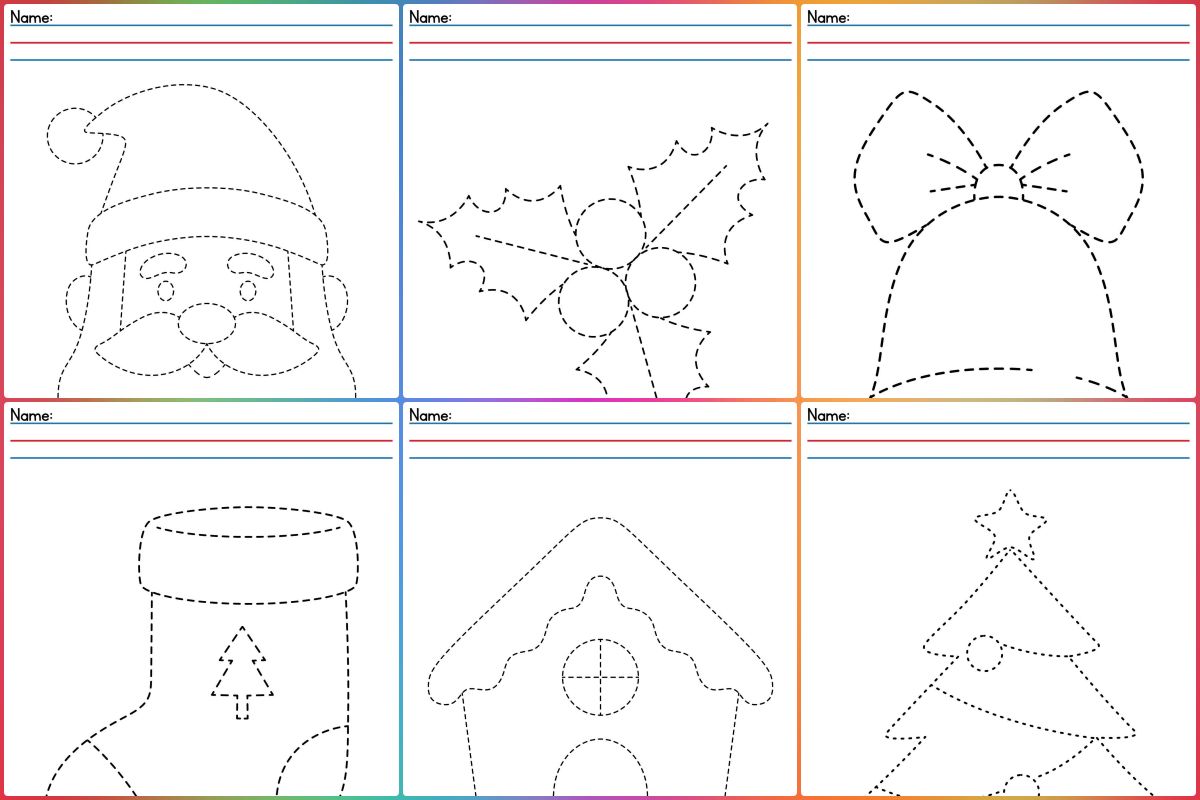 Atividade pontilhado de natal