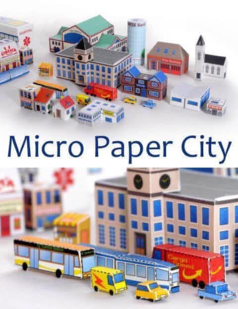 Molde 21 - Peças para montar maquete de cidade para imprimir e recortar