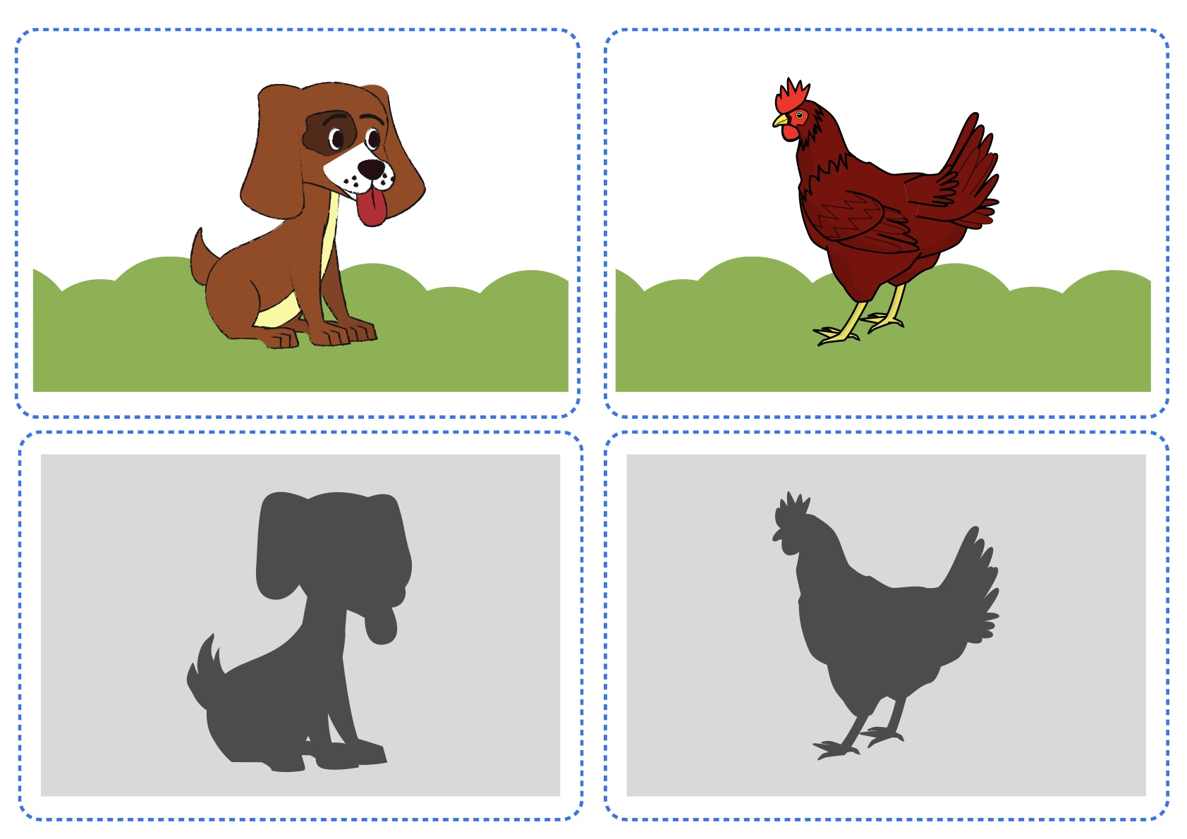 Atividade 3 - Atividades Ligue a Figura à Sombra dos Animais para Imprimir para imprimir