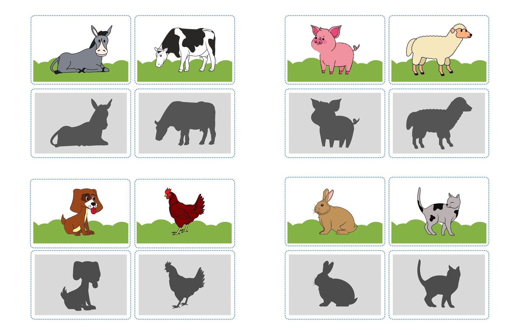 Atividades Ligue a Figura à Sombra dos Animais para Imprimir - Capa