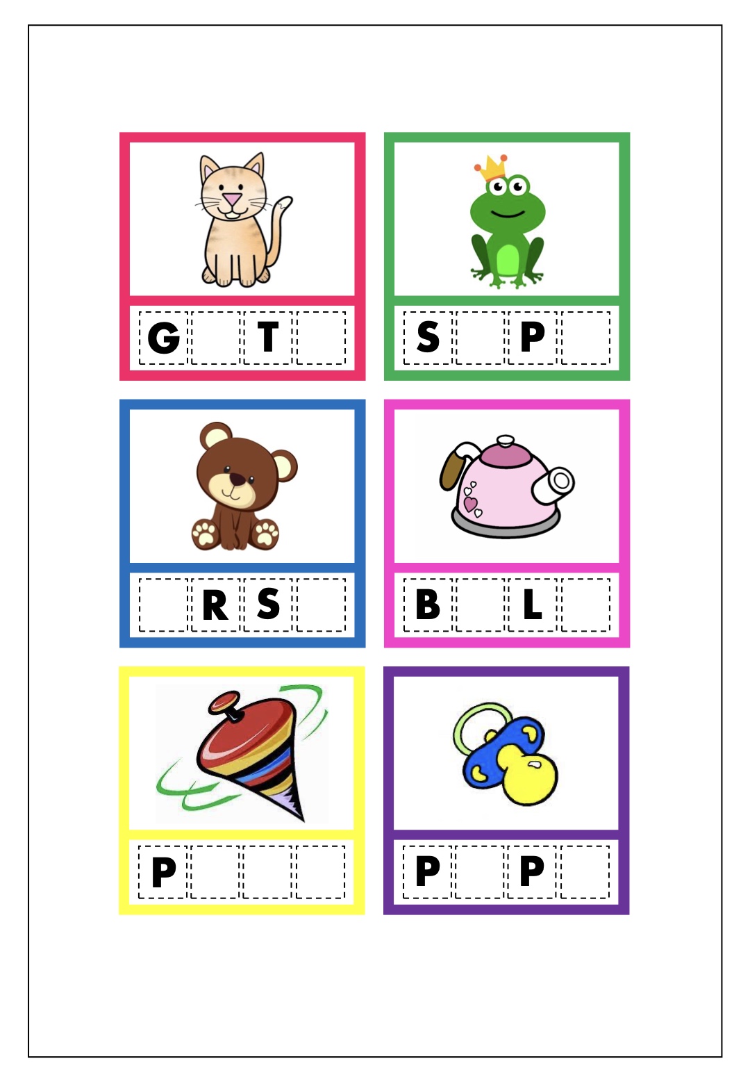 Atividade 4 - Atividades de Complete com as Vogais para Educação Infantil para Imprimir para imprimir