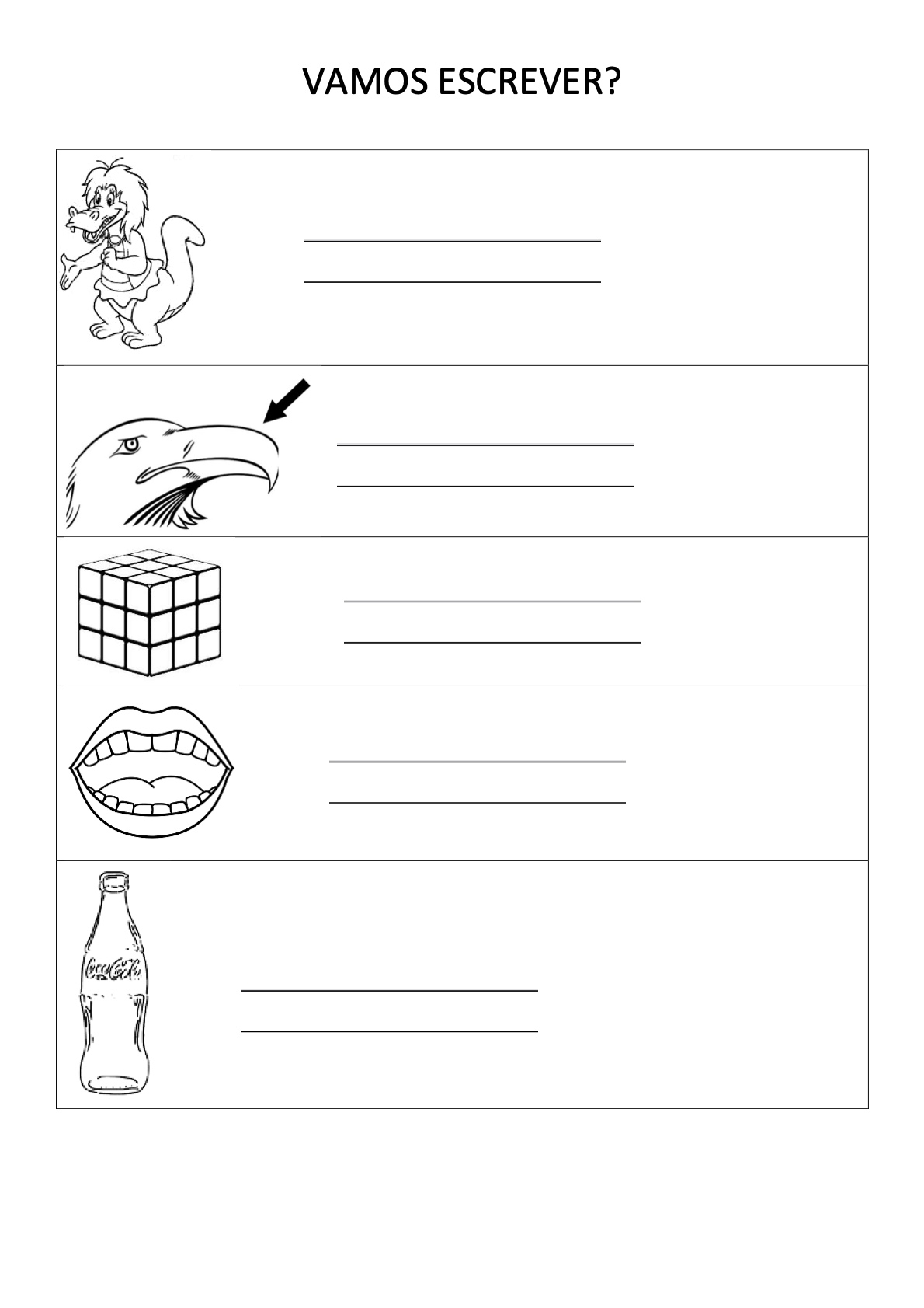 Atividade 4 - Atividades de Alfabetização Infantil para Imprimir – Caderno 4 para imprimir