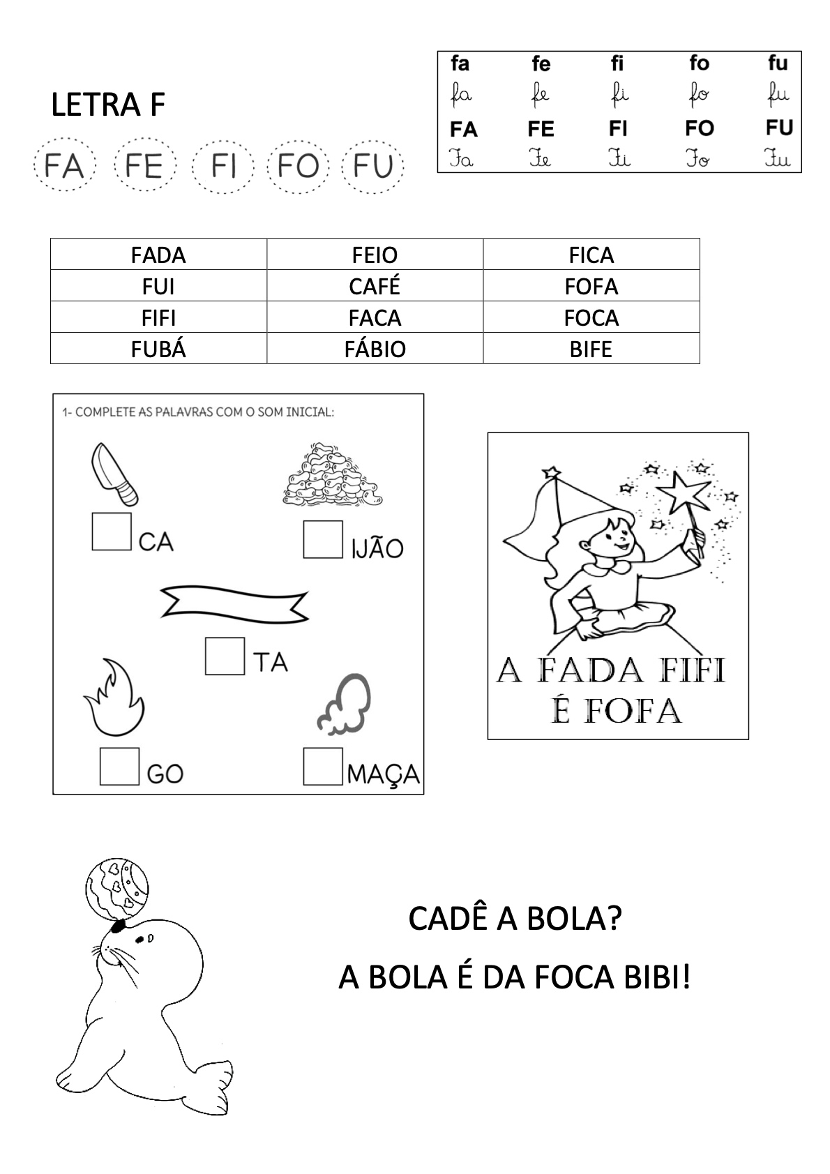 Atividade 7 - Atividades de Alfabetização Infantil para Imprimir – Caderno 4 para imprimir