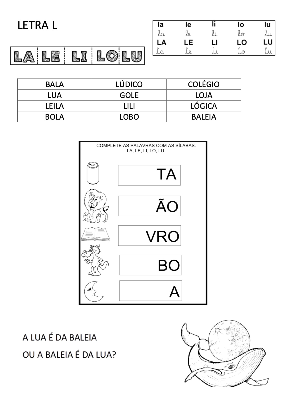 Atividade 14 - Atividades de Alfabetização Infantil para Imprimir – Caderno 4 para imprimir