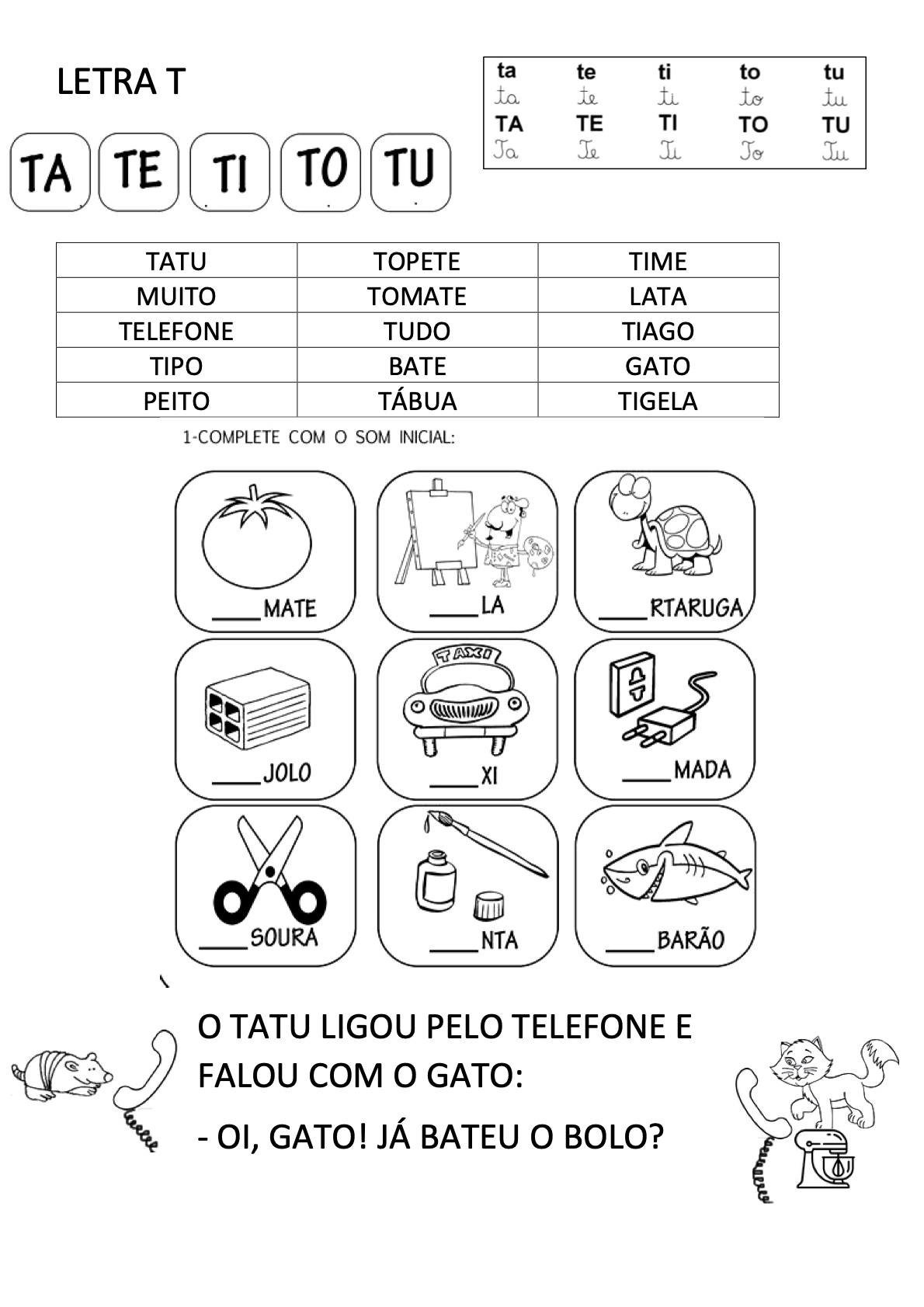 Atividade 22 - Atividades de Alfabetização Infantil para Imprimir – Caderno 4 para imprimir