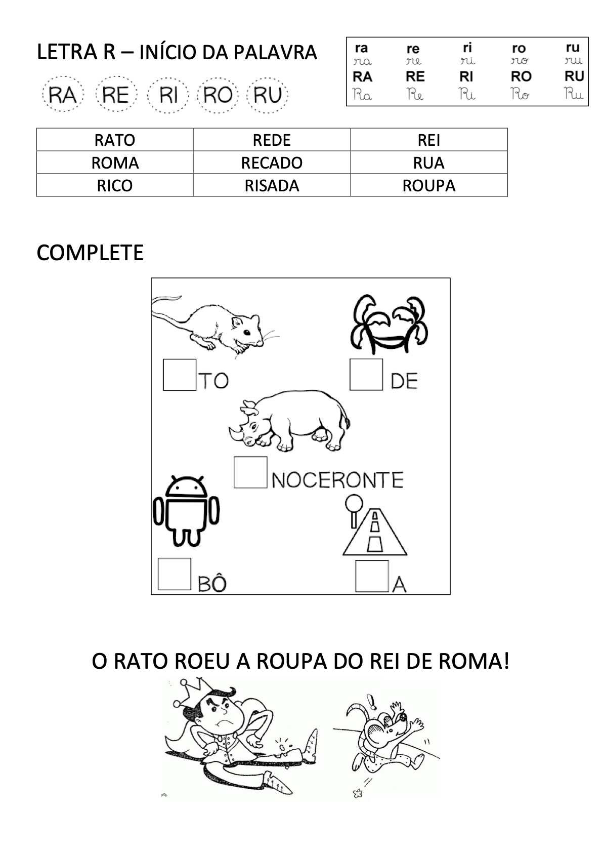 Atividade 35 - Atividades de Alfabetização Infantil para Imprimir – Caderno 4 para imprimir
