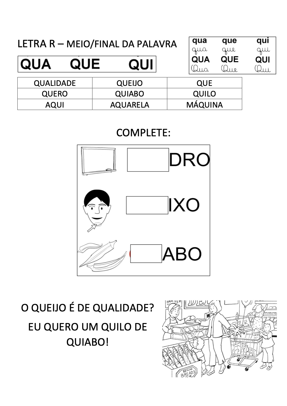 Atividade 40 - Atividades de Alfabetização Infantil para Imprimir – Caderno 4 para imprimir