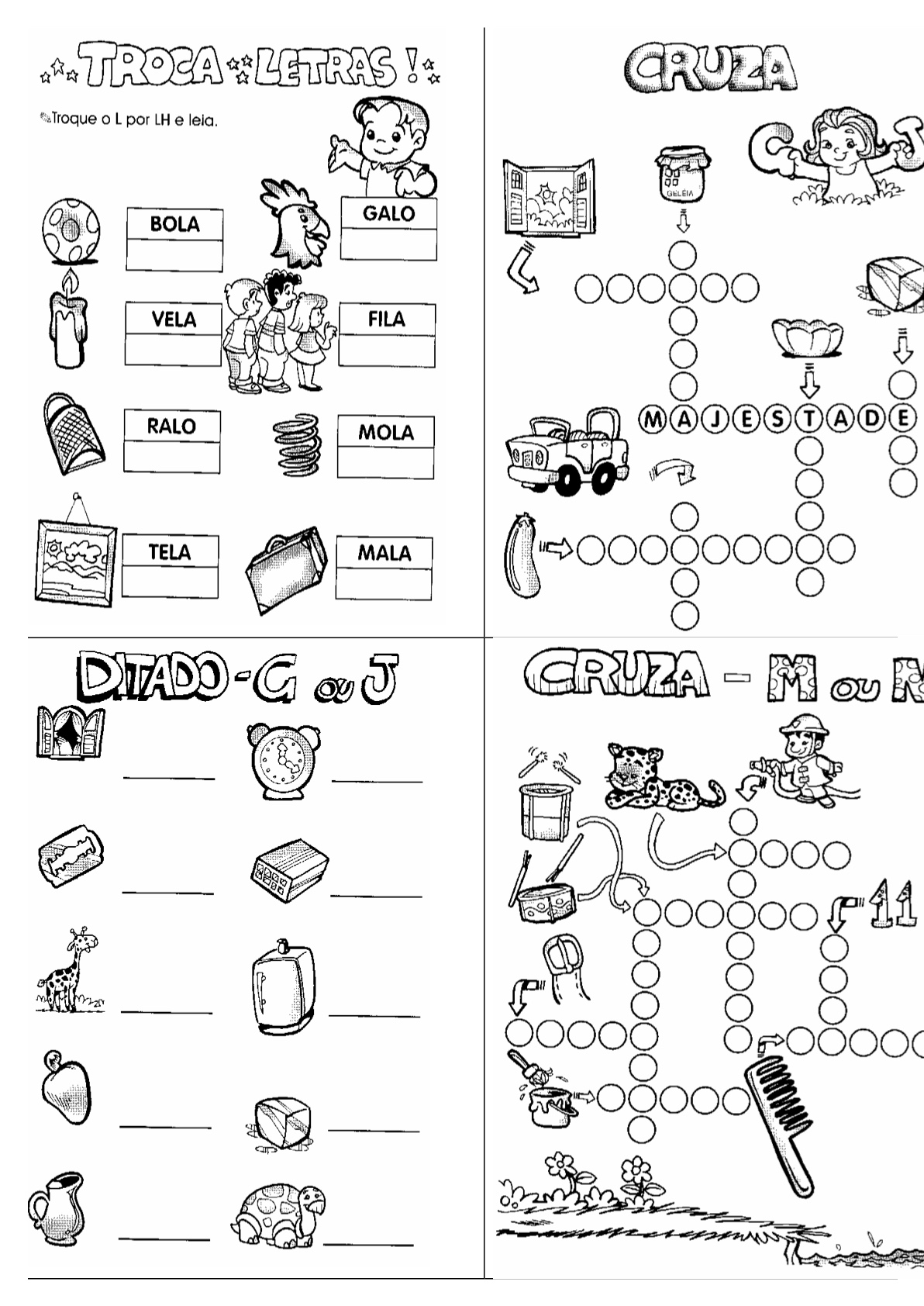 Atividade 25 - Atividades de Dificuldades Ortográficas para Imprimir para imprimir