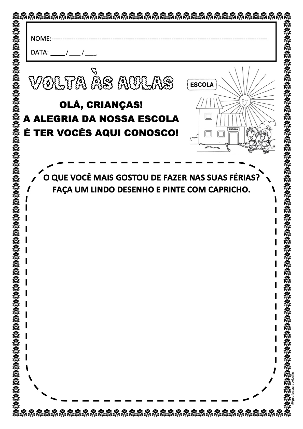 Atividade 2 - Atividades Educativas de Volta às Aulas para Imprimir para imprimir