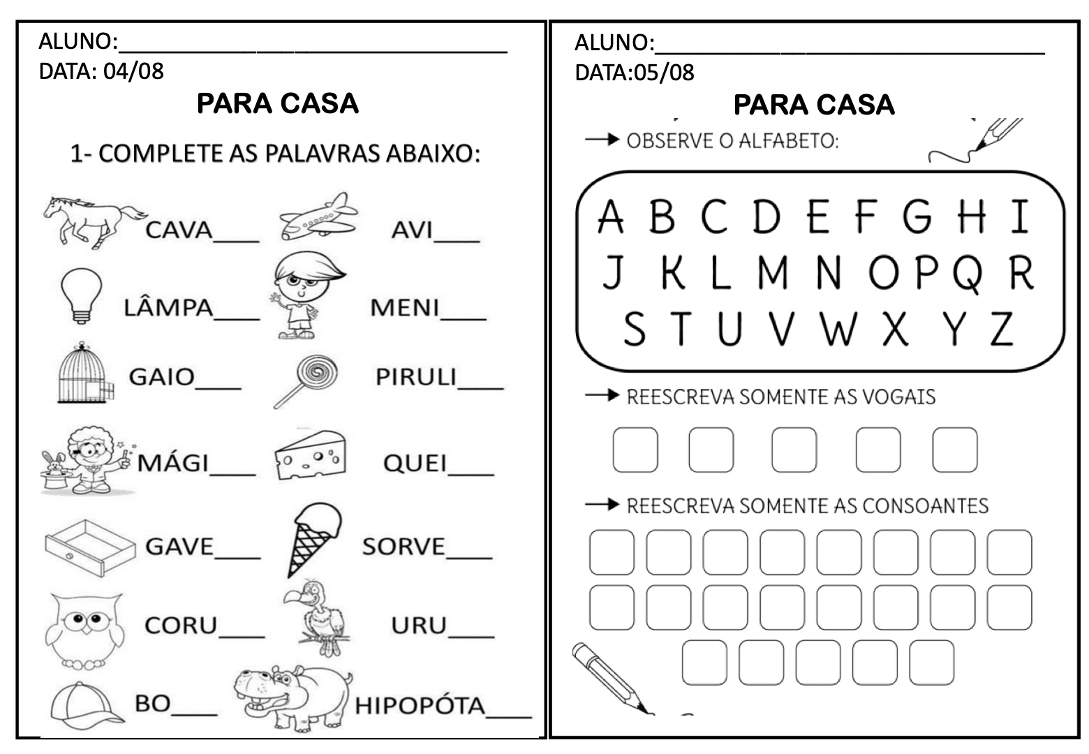Atividade 3 - Atividades Escolares para o Mês de Agosto para Imprimir para imprimir