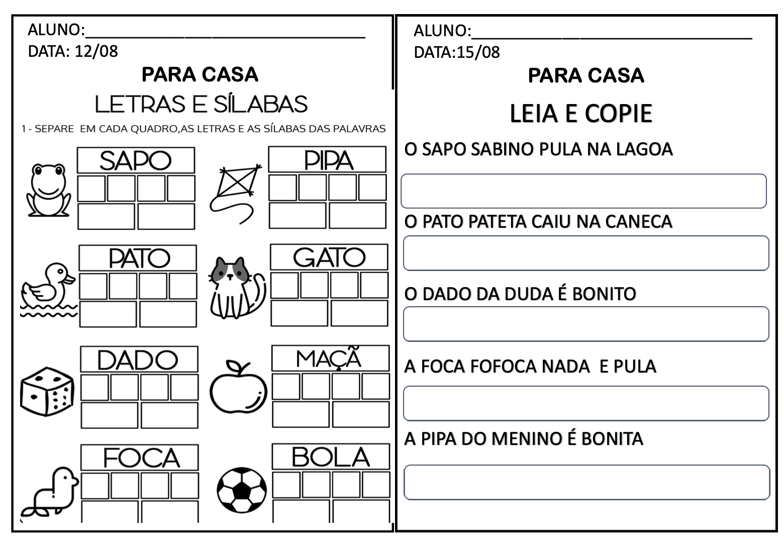 Atividade 6 - Atividades Escolares para o Mês de Agosto para Imprimir para imprimir
