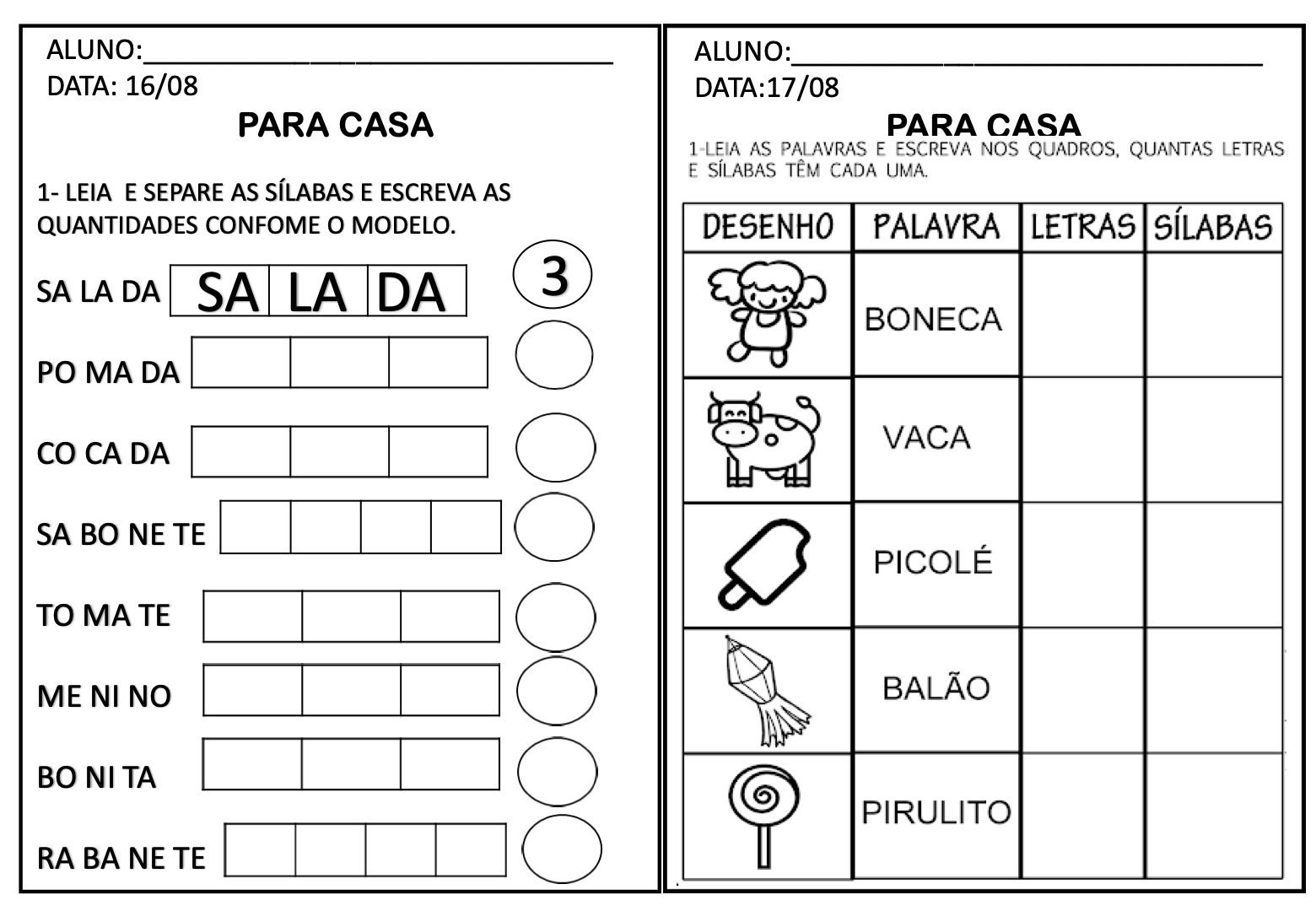 Atividade 7 - Atividades Escolares para o Mês de Agosto para Imprimir para imprimir