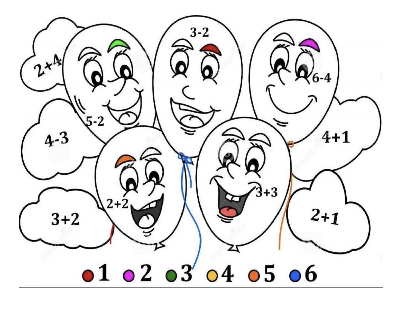 Folha de Atividade 30 - Atividades lúdicas de matemática: 4 operações resolva e pinte para imprimir para imprimir