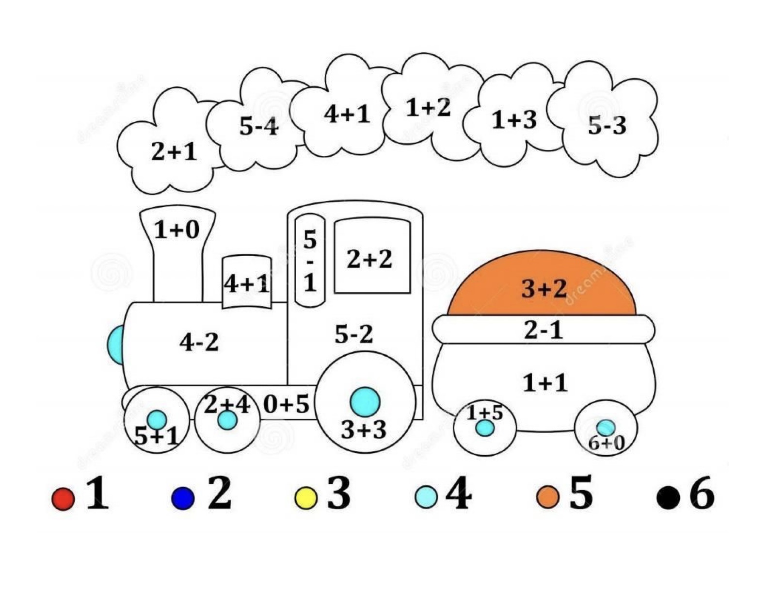 Folha de Atividade 35 - Atividades lúdicas de matemática: 4 operações resolva e pinte para imprimir para imprimir