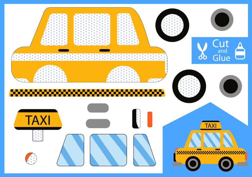 Molde 5 - Atividades de recorte e colagem de meios de transporte para imprimir para imprimir e recortar