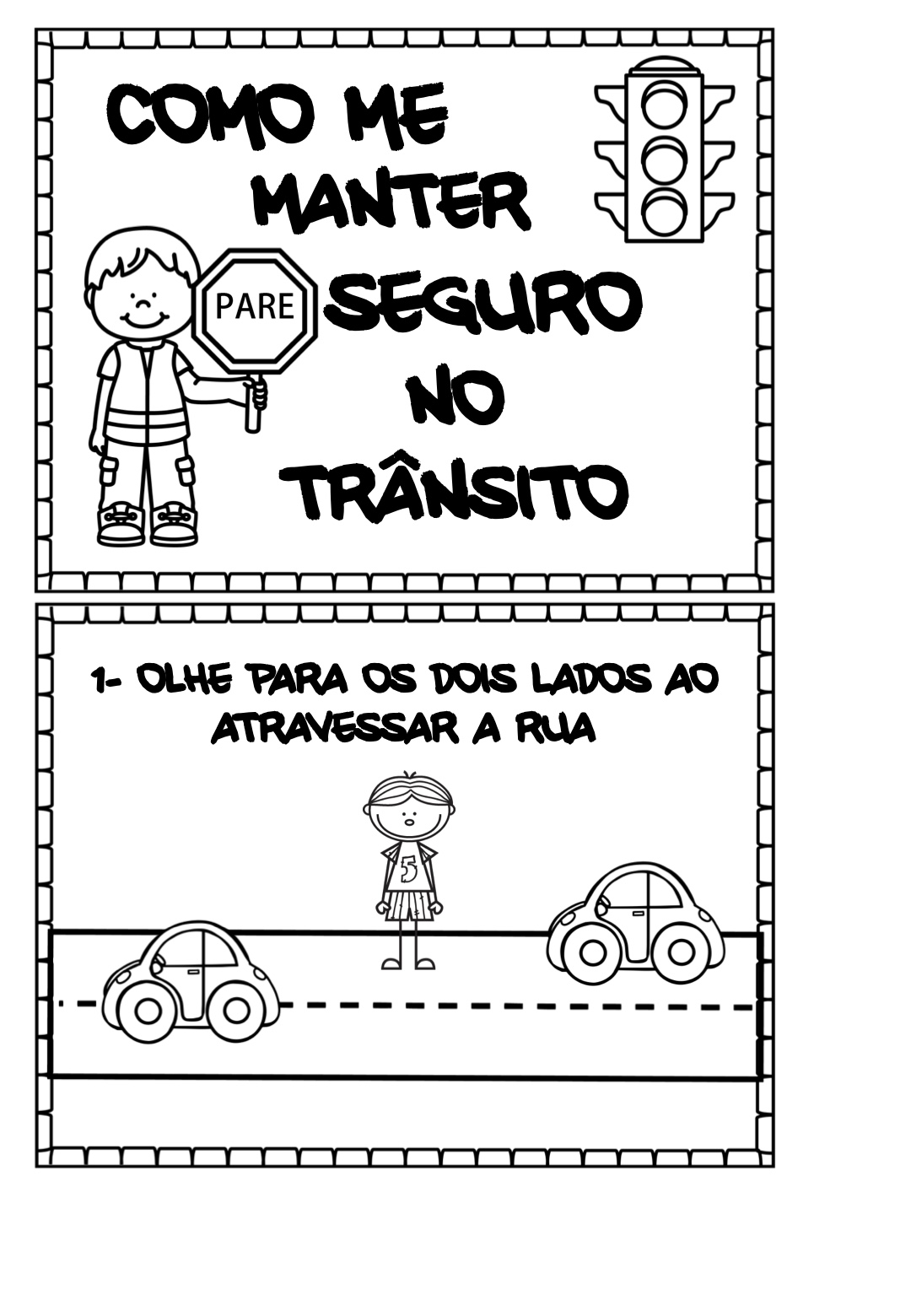 Cartaz de Trânsito 2 - Cartazes educativos de segurança no trânsito para educação infantil para imprimir para imprimir