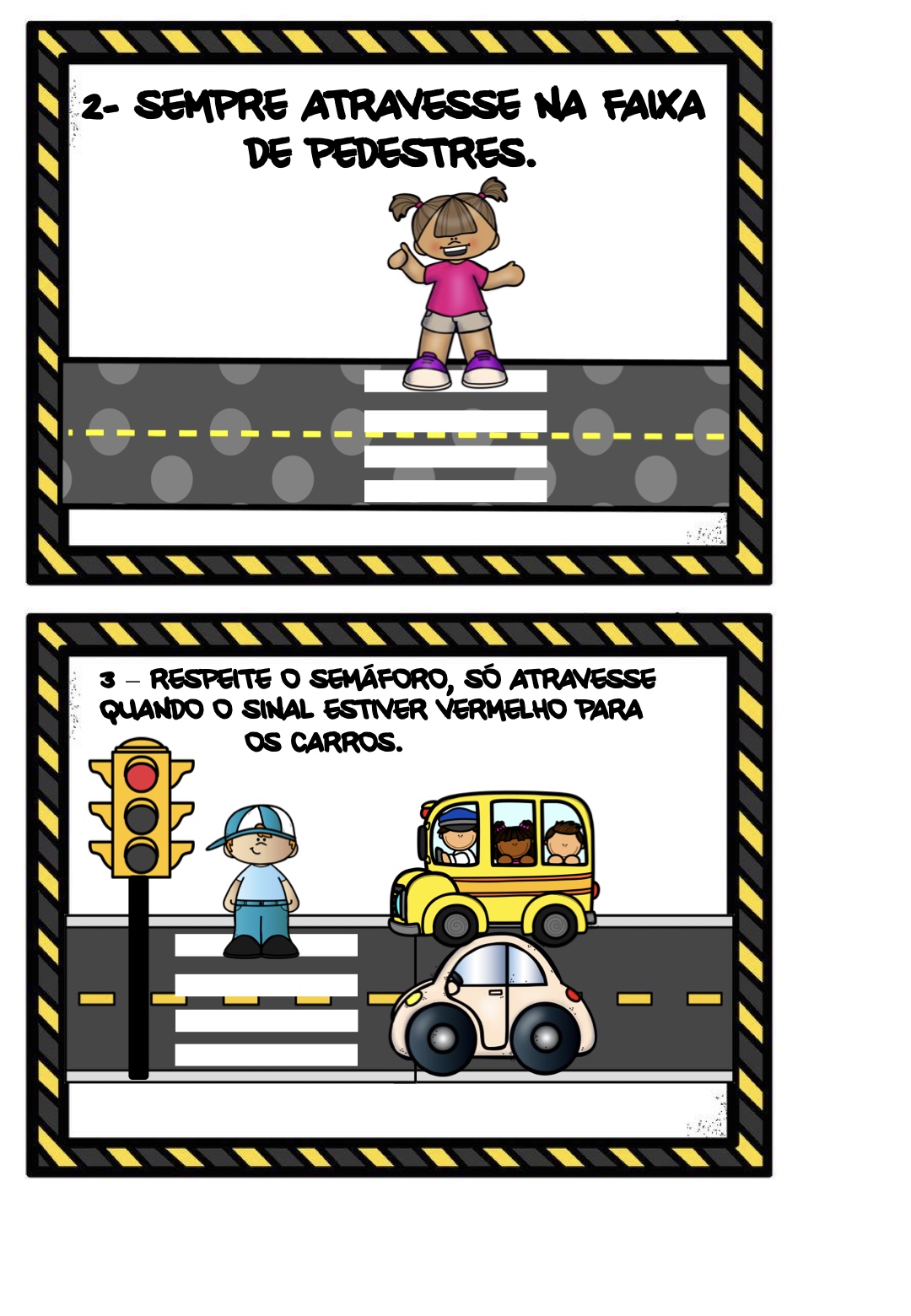 Cartaz de Trânsito 3 - Cartazes educativos de segurança no trânsito para educação infantil para imprimir para imprimir