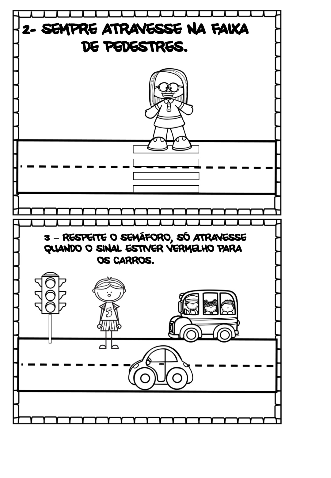 Cartaz de Trânsito 4 - Cartazes educativos de segurança no trânsito para educação infantil para imprimir para imprimir