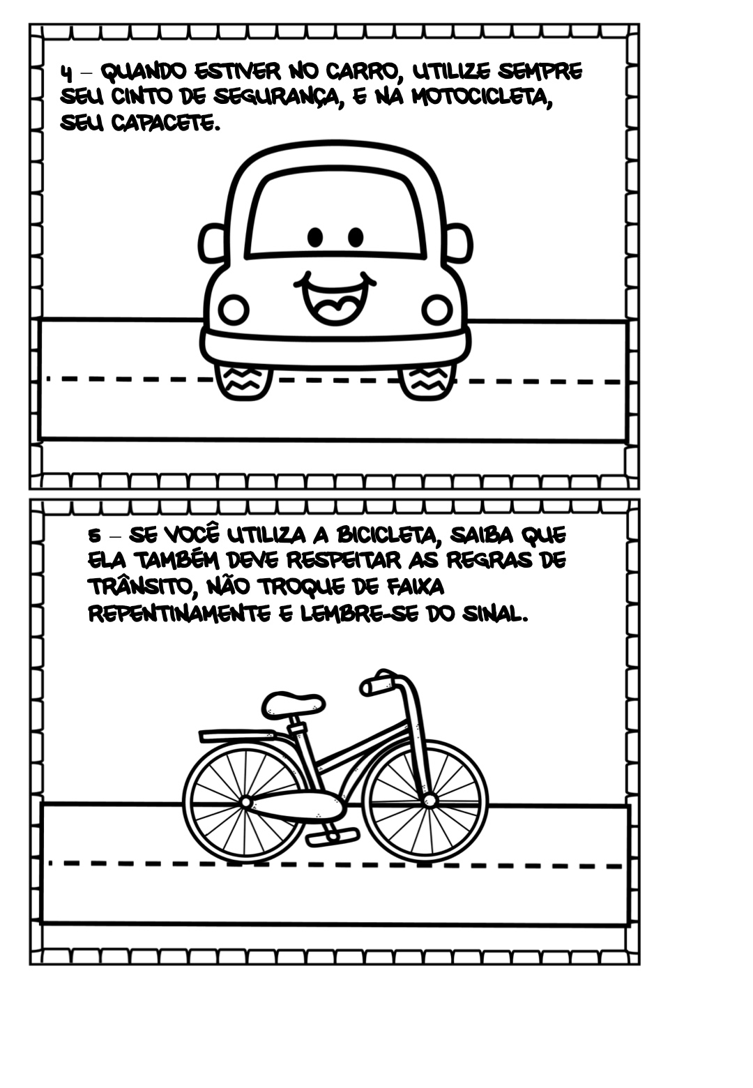Cartaz de Trânsito 6 - Cartazes educativos de segurança no trânsito para educação infantil para imprimir para imprimir