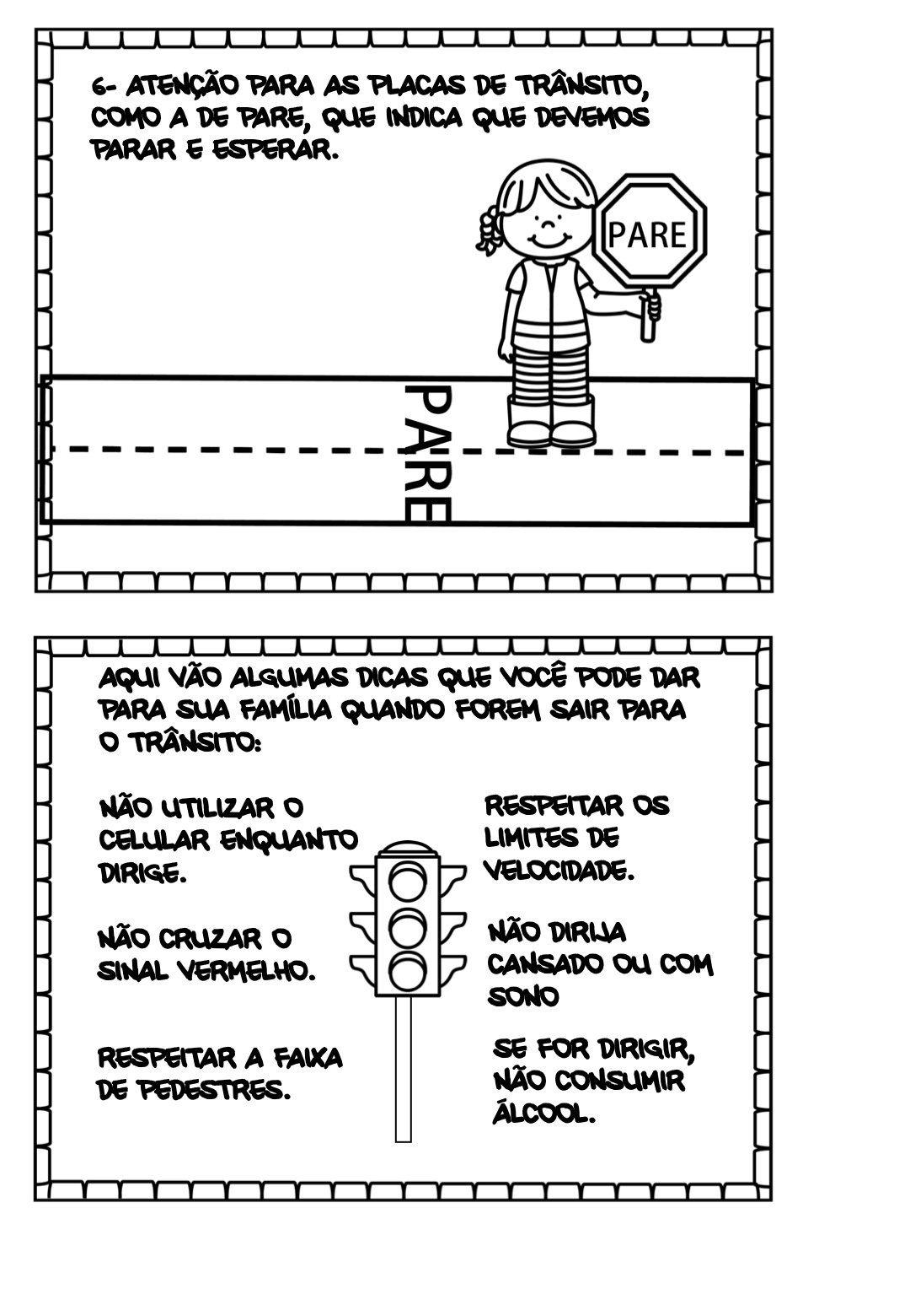 Cartaz de Trânsito 8 - Cartazes educativos de segurança no trânsito para educação infantil para imprimir para imprimir