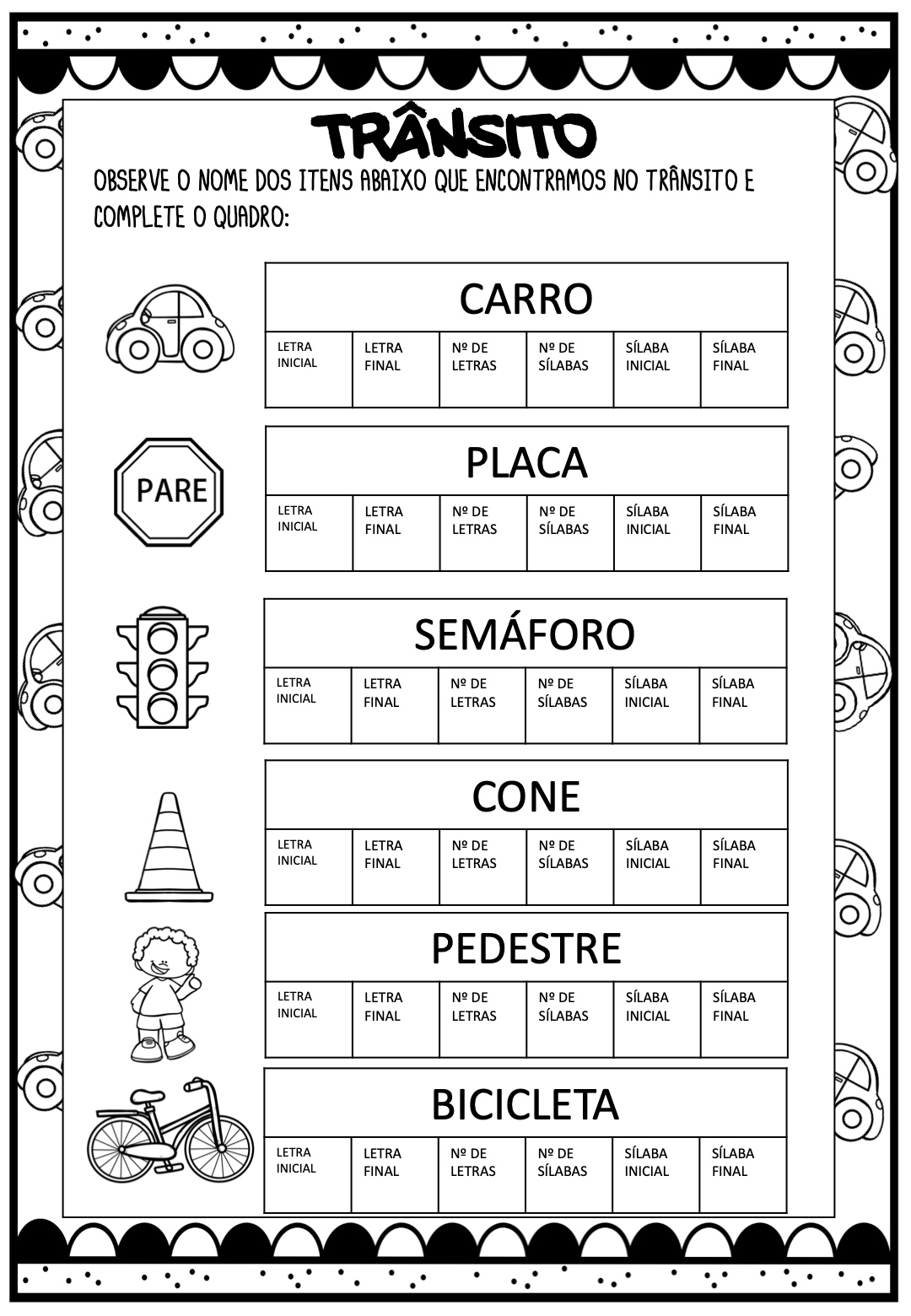 Cartaz de Trânsito 10 - Cartazes educativos de segurança no trânsito para educação infantil para imprimir para imprimir