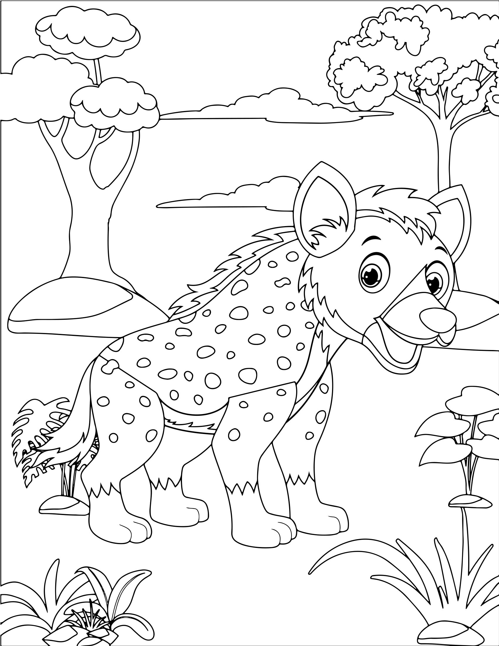 Molde 7 - Cute Animals Coloring Pages For Kids para imprimir