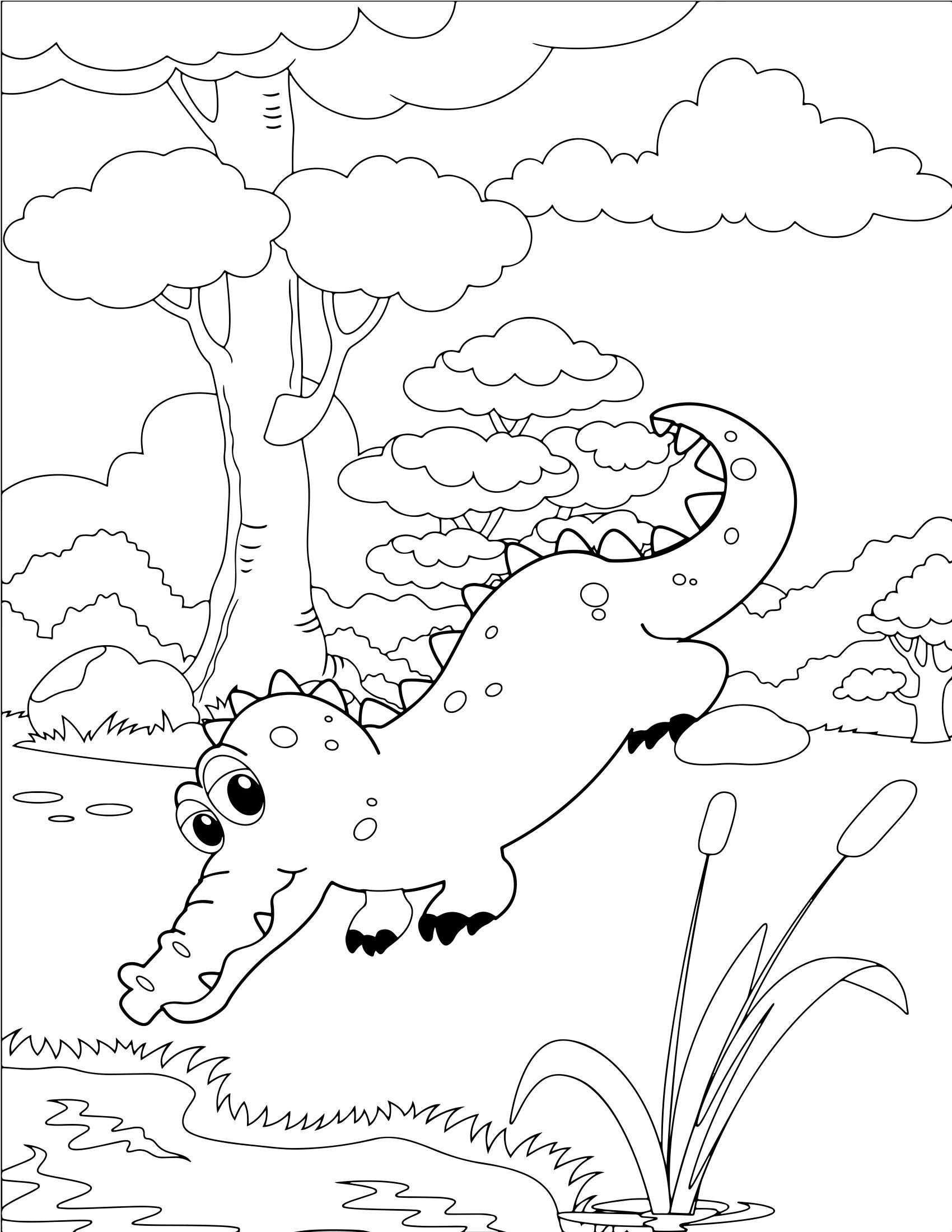 Molde 19 - Cute Animals Coloring Pages For Kids para imprimir