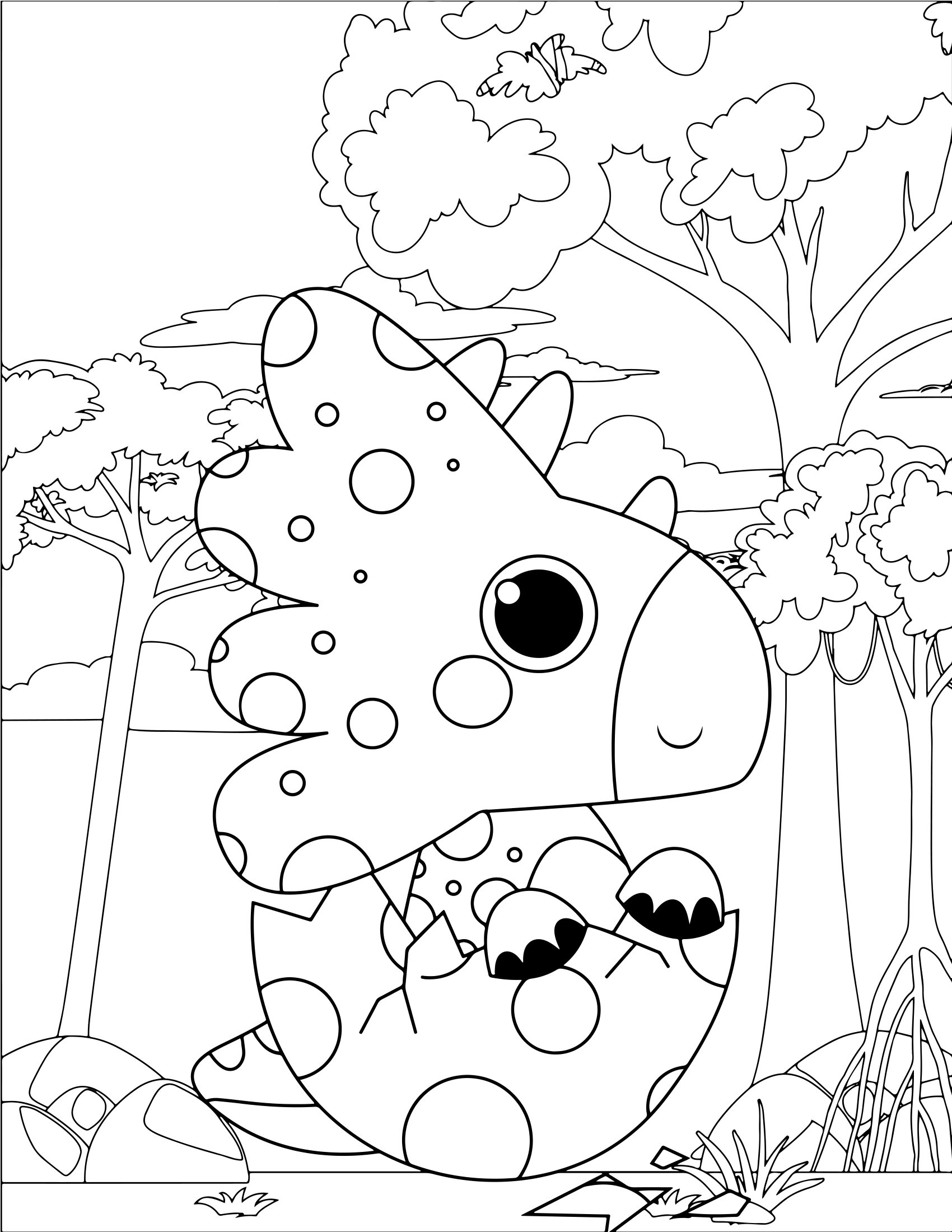 Molde 23 - Cute Animals Coloring Pages For Kids para imprimir