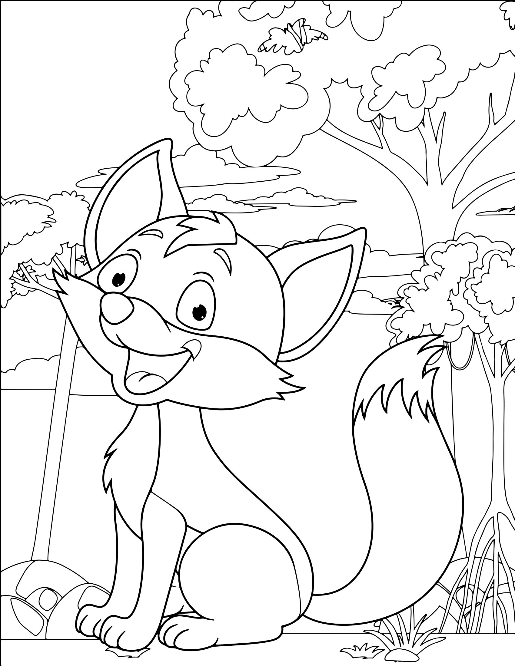 Molde 29 - Cute Animals Coloring Pages For Kids para imprimir