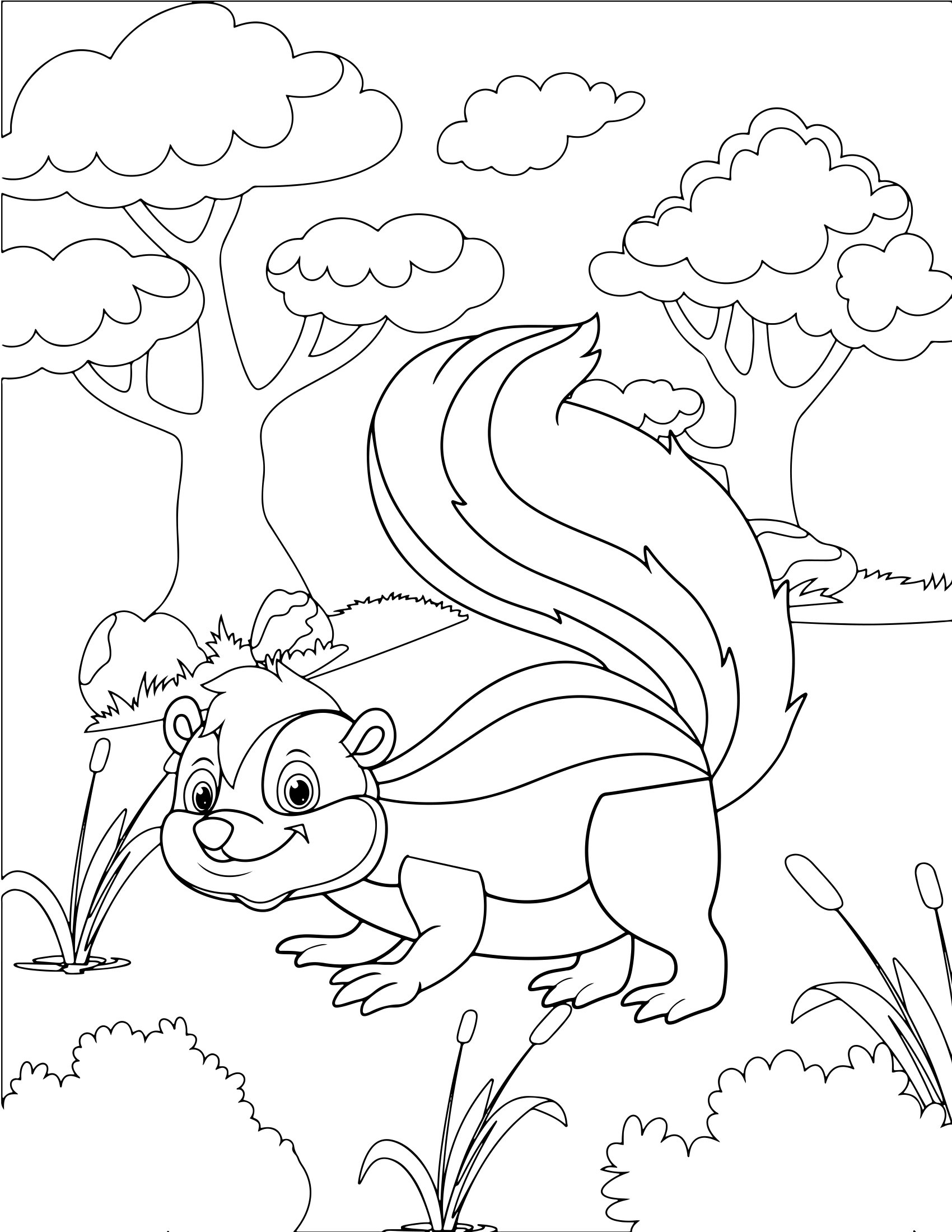 Molde 30 - Cute Animals Coloring Pages For Kids para imprimir