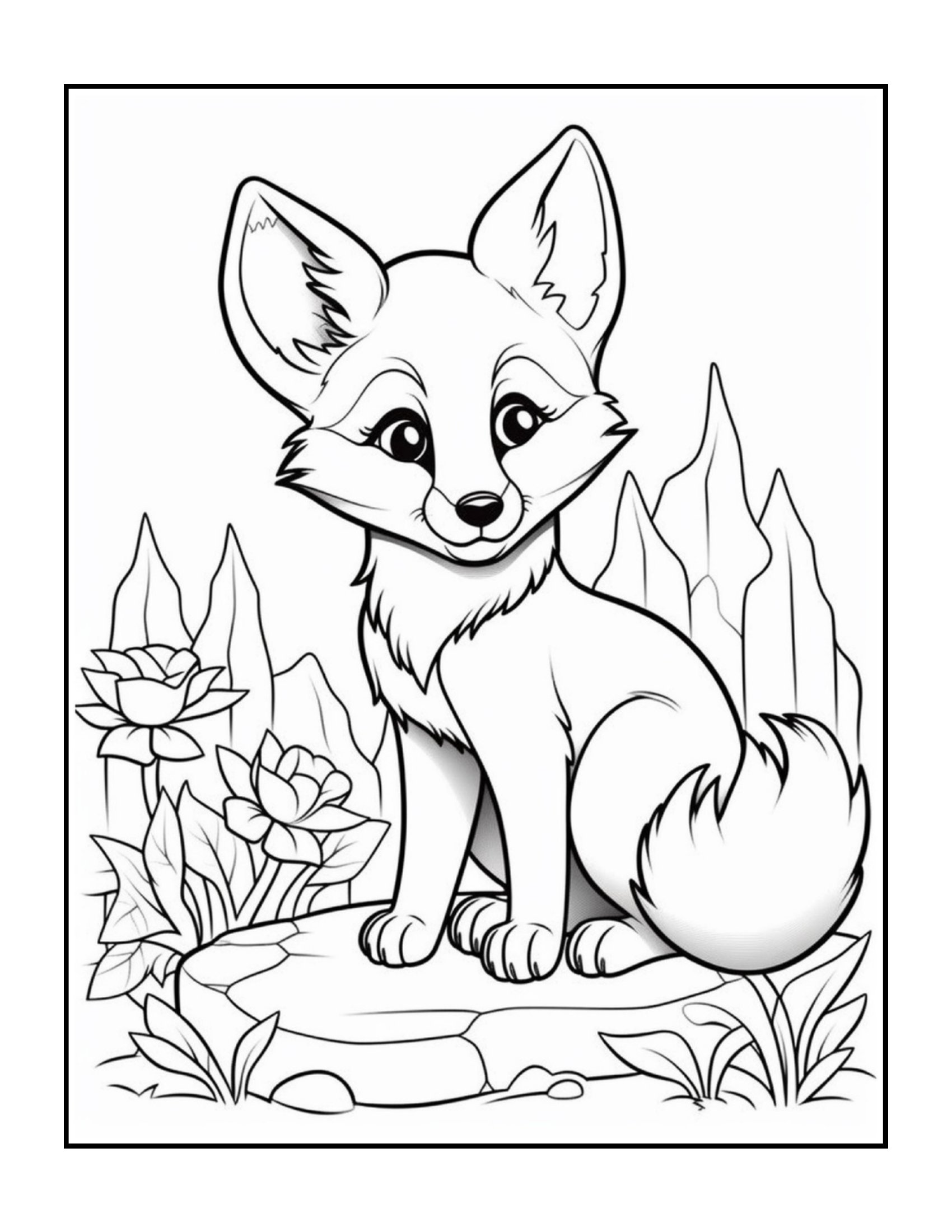 Desenho 1 - Desenhos de animais fofos para colorir e imprimir para imprimir
