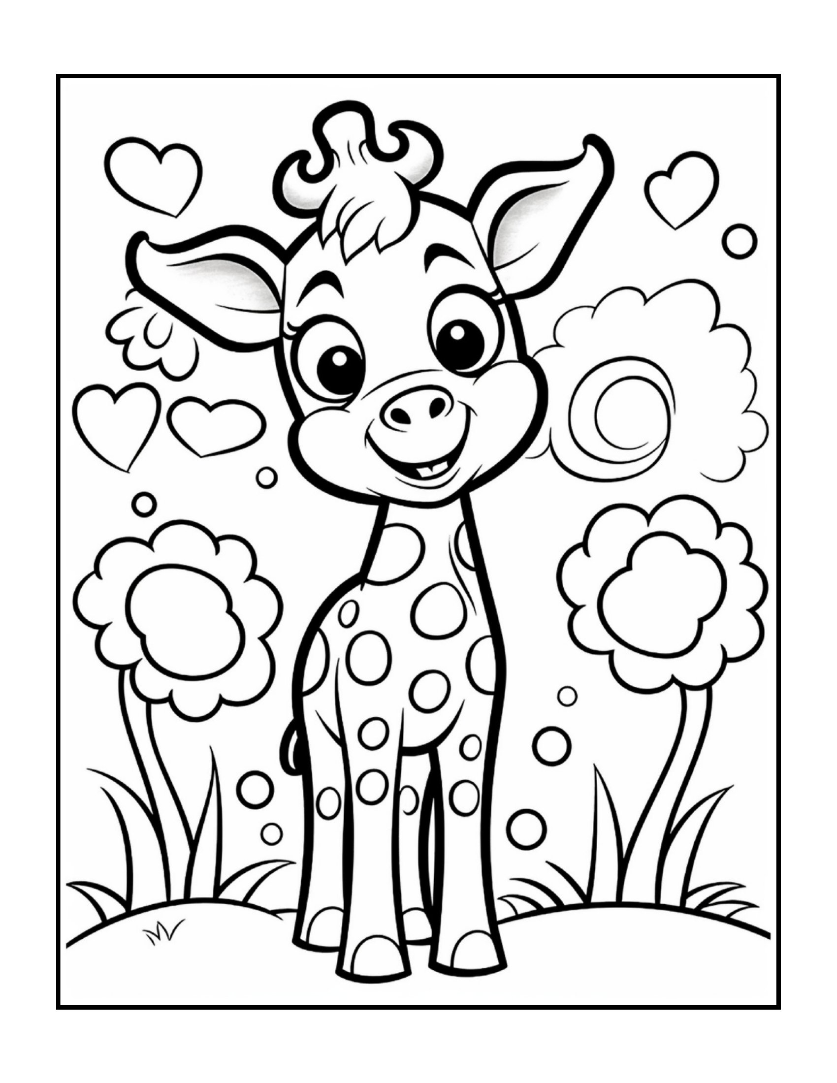 Desenho 2 - Desenhos de animais fofos para colorir e imprimir para imprimir