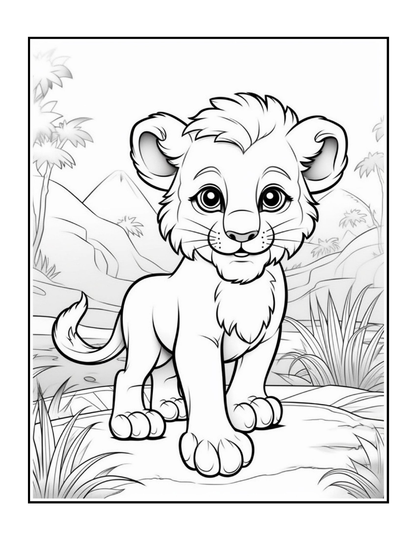Desenho 6 - Desenhos de animais fofos para colorir e imprimir para imprimir